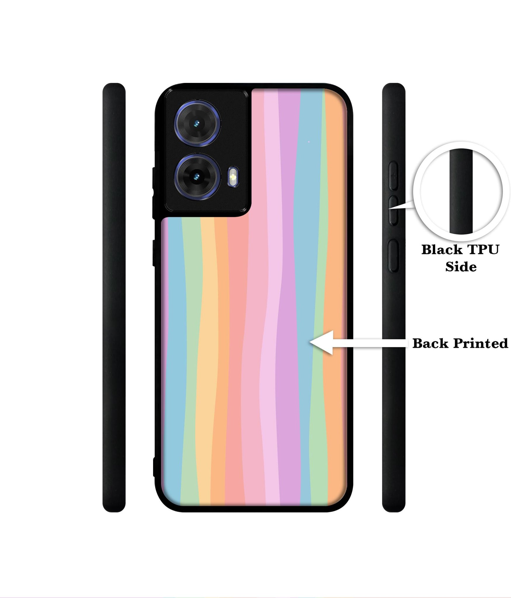 Cool Rainbow Designer 2D Printed Back Case Cover for Motorola Moto G85 5G