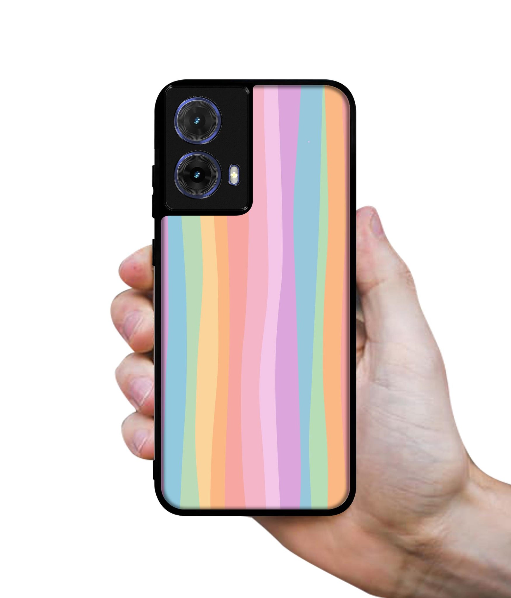 Cool Rainbow Designer 2D Printed Back Case Cover for Motorola Moto G85 5G