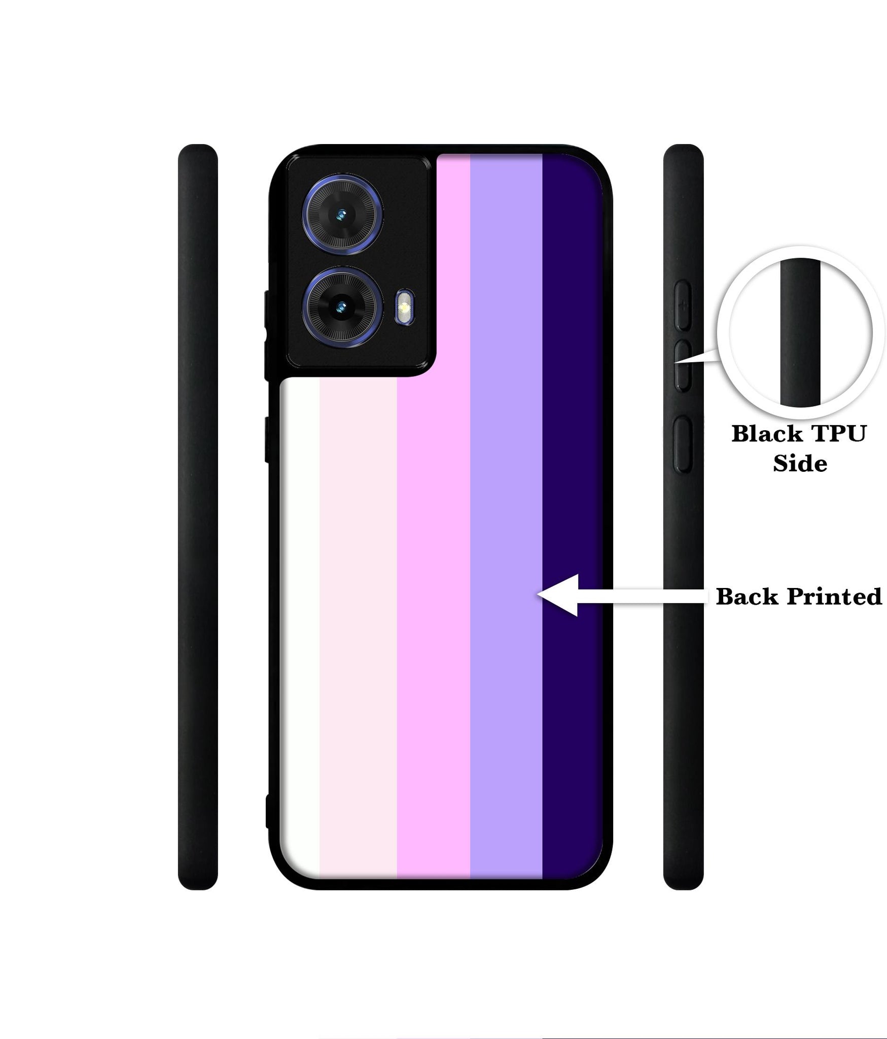 Pink and Purple Lines Designer 2D Printed Back Case Cover for Motorola Moto G85 5G