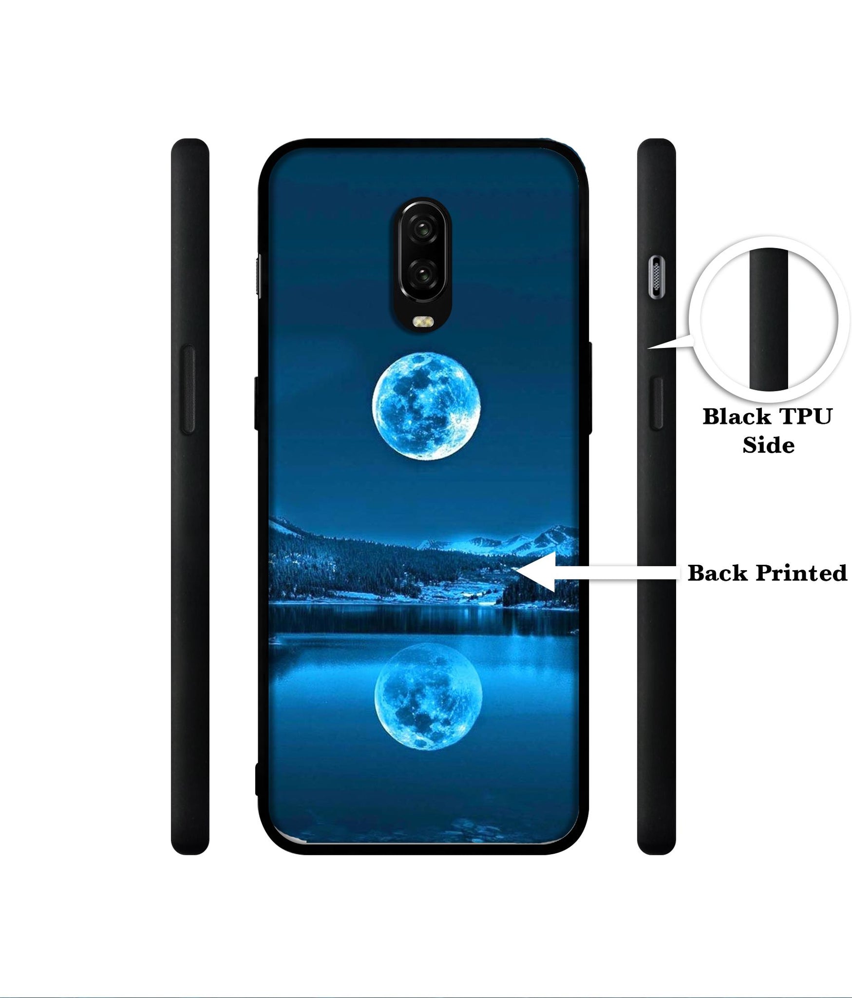 Awesome Moon Designer 2D Printed Back Case Cover for OnePlus 7 4G / 6T 4G