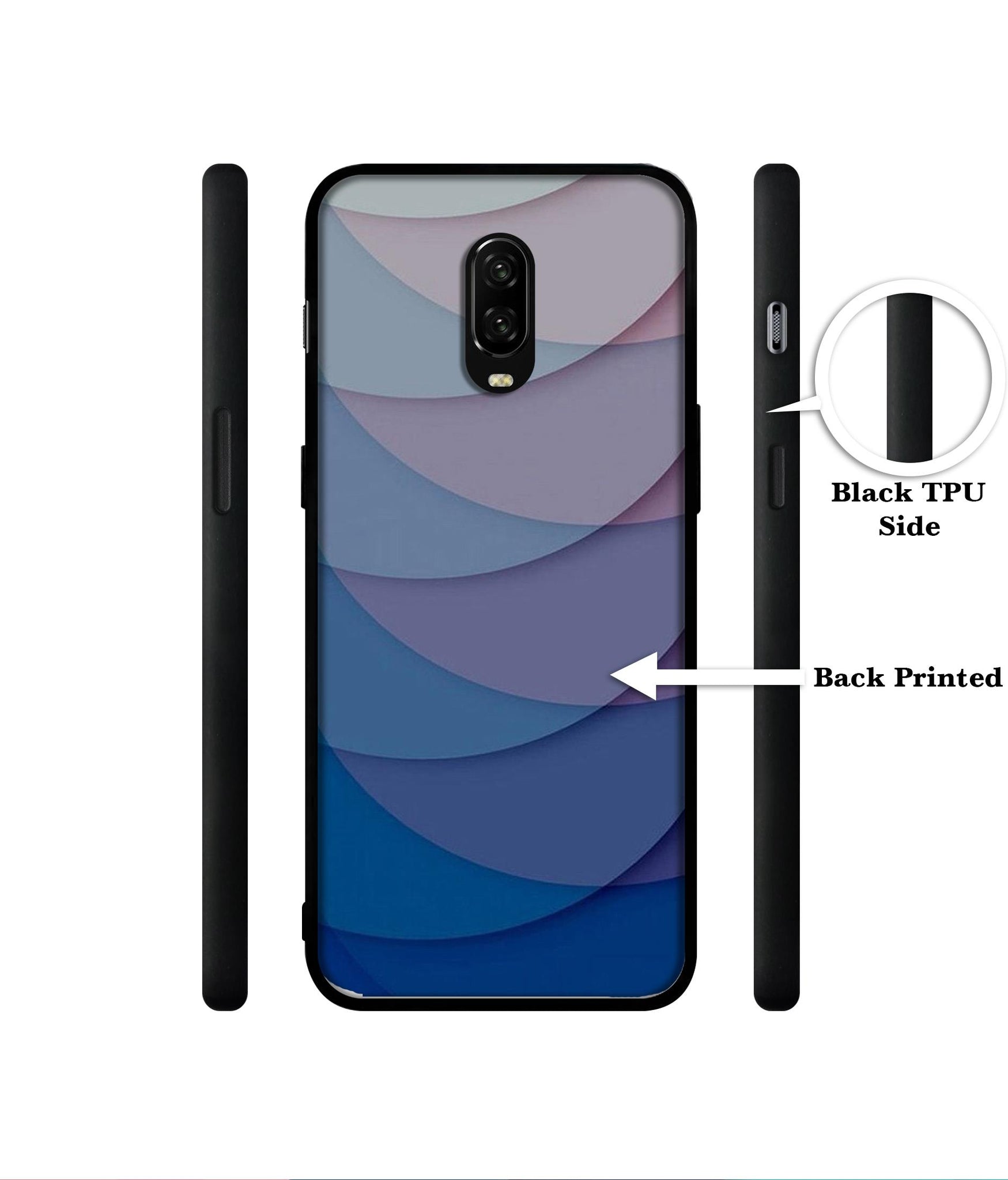 Waves Pattern Print Designer 2D Printed Back Case Cover for OnePlus 7 4G / 6T 4G