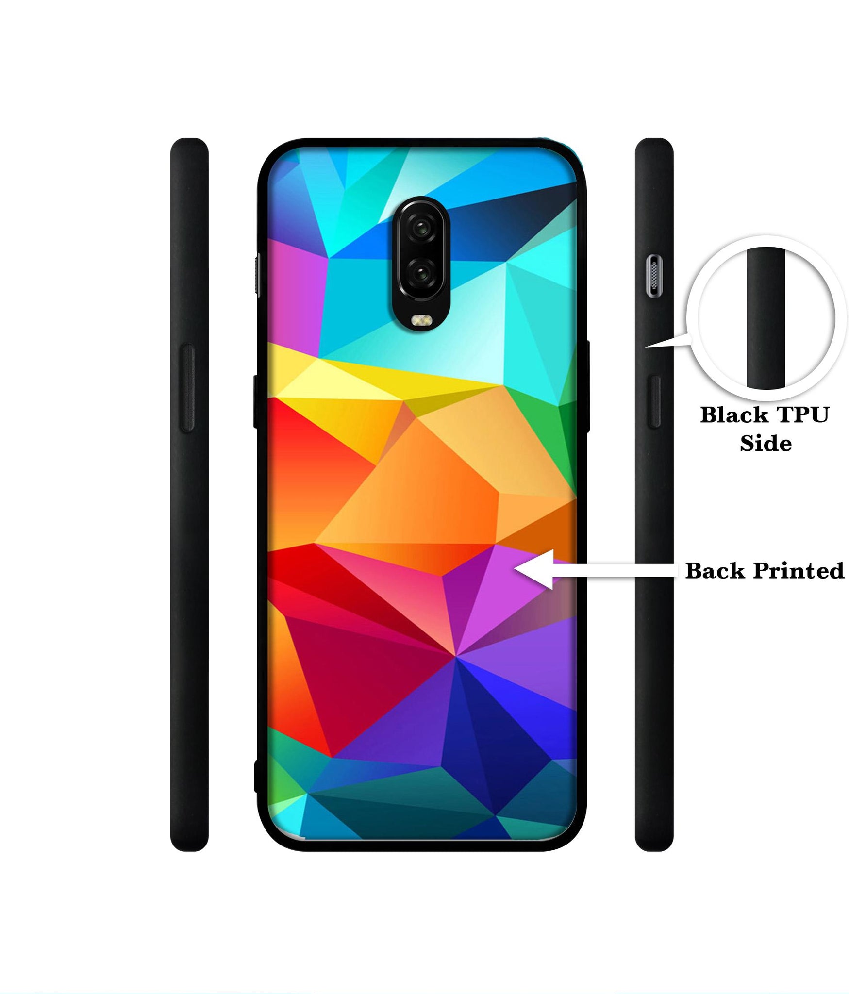 Colorful Pattern Designer 2D Printed Back Case Cover for OnePlus 7 4G / 6T 4G