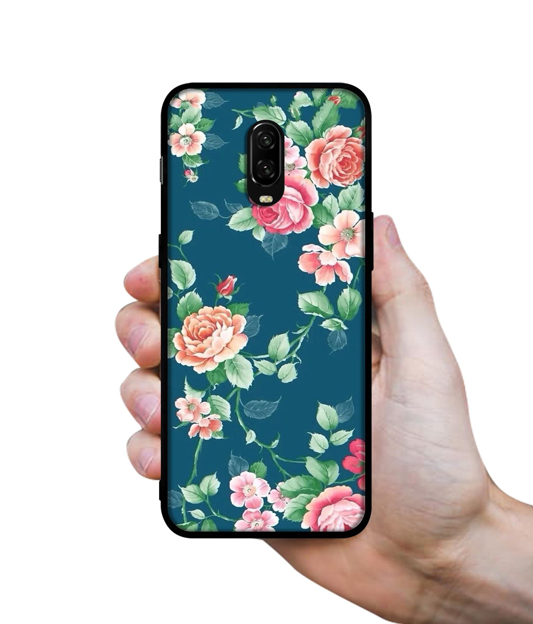 Vintage Floral Designer 2D Printed Back Case Cover for OnePlus 7 4G / 6T 4G