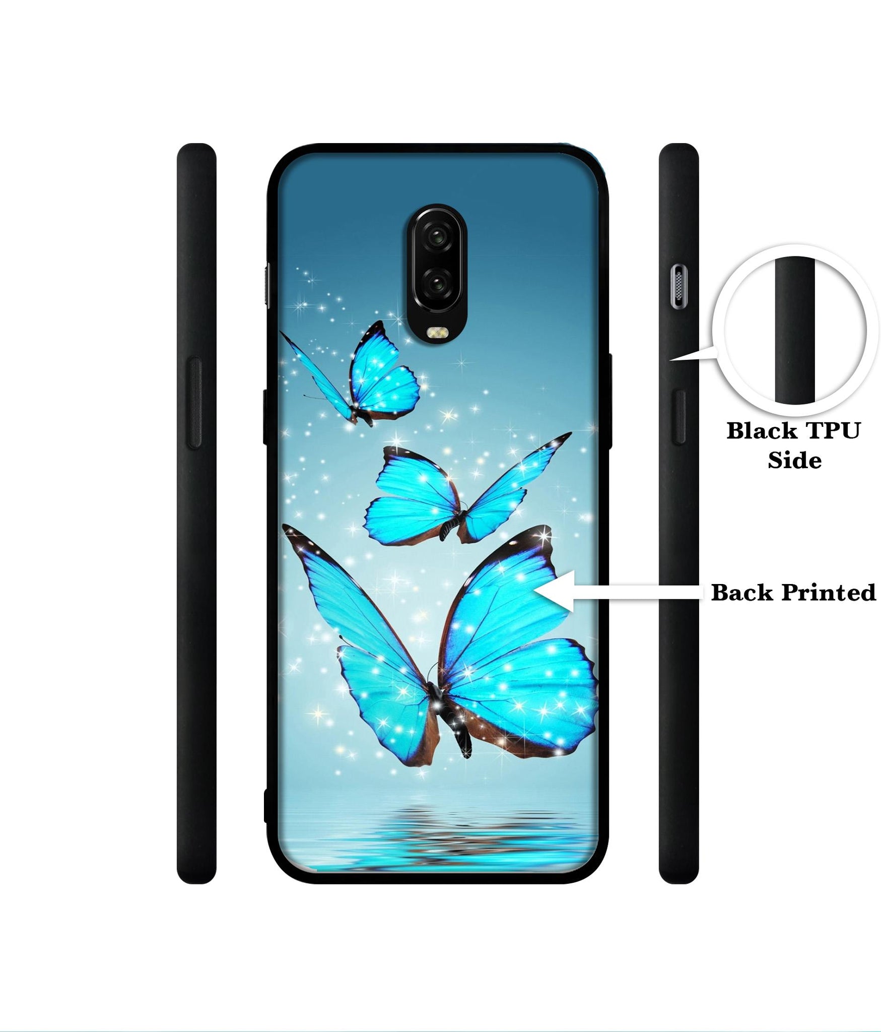 Flying Butterflies Designer 2D Printed Back Case Cover for OnePlus 7 4G / 6T 4G