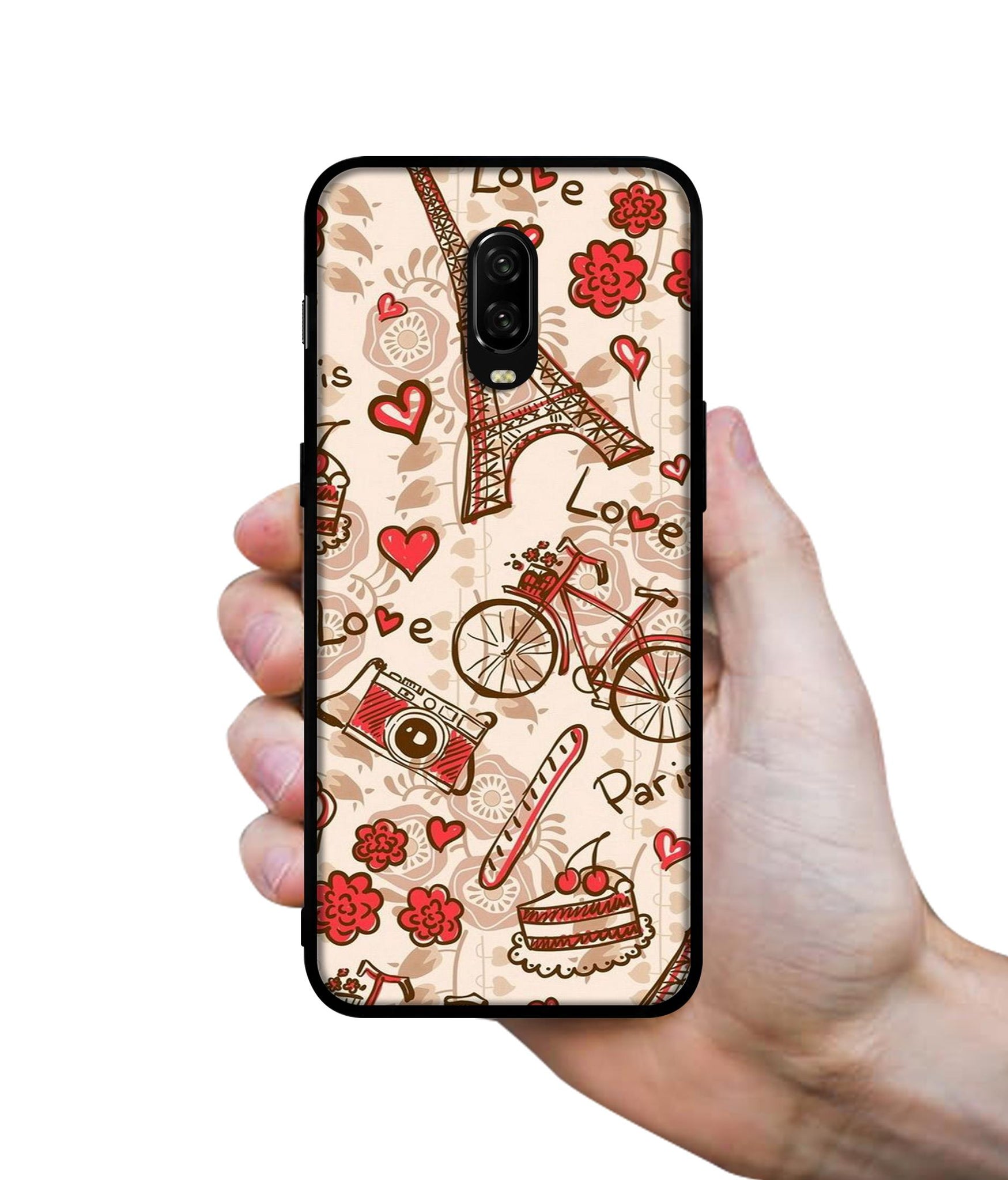 Vintage Paris Designer 2D Printed Back Case Cover for OnePlus 7 4G / 6T 4G