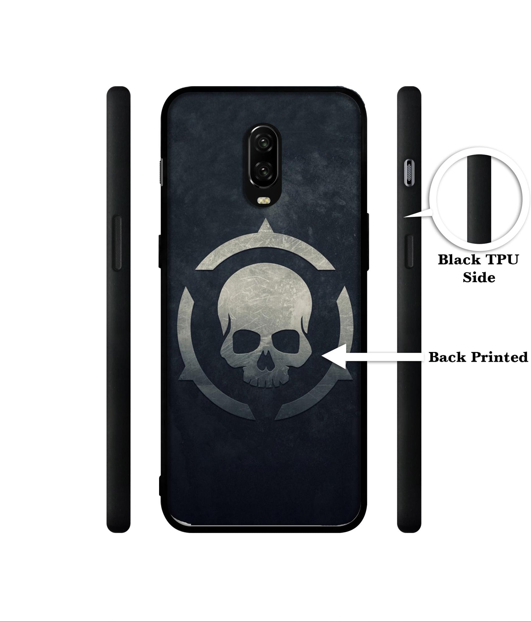 Skull Pattern Print Designer 2D Printed Back Case Cover for OnePlus 7 4G / 6T 4G