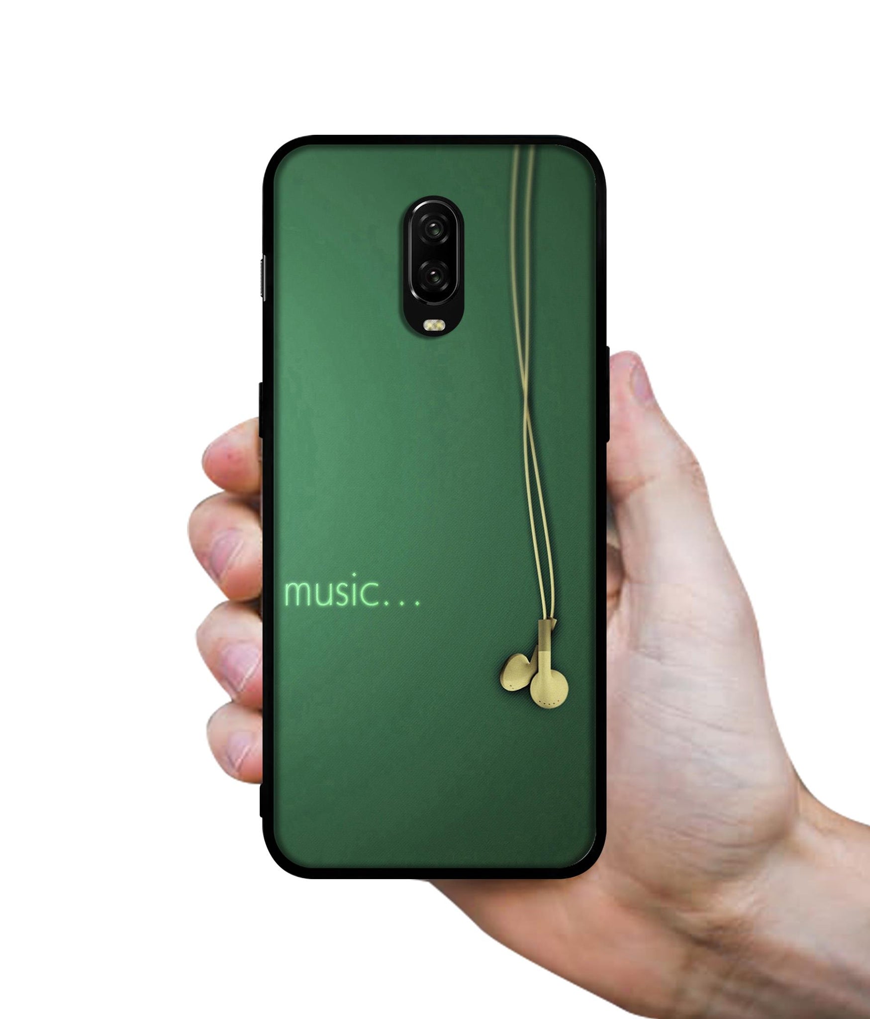 Headphone Music Designer 2D Printed Back Case Cover for OnePlus 7 4G / 6T 4G
