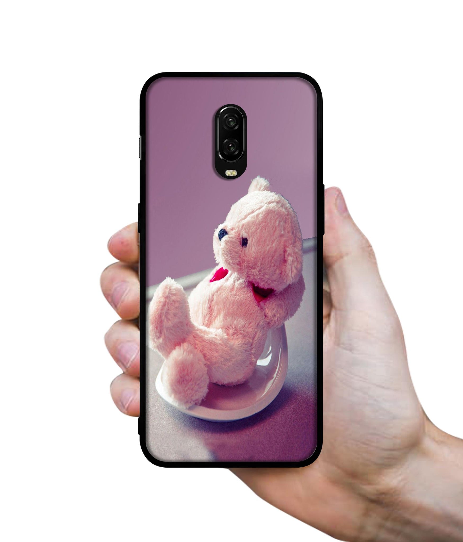 Cute Teddy Bear Designer 2D Printed Back Case Cover for OnePlus 7 4G / 6T 4G