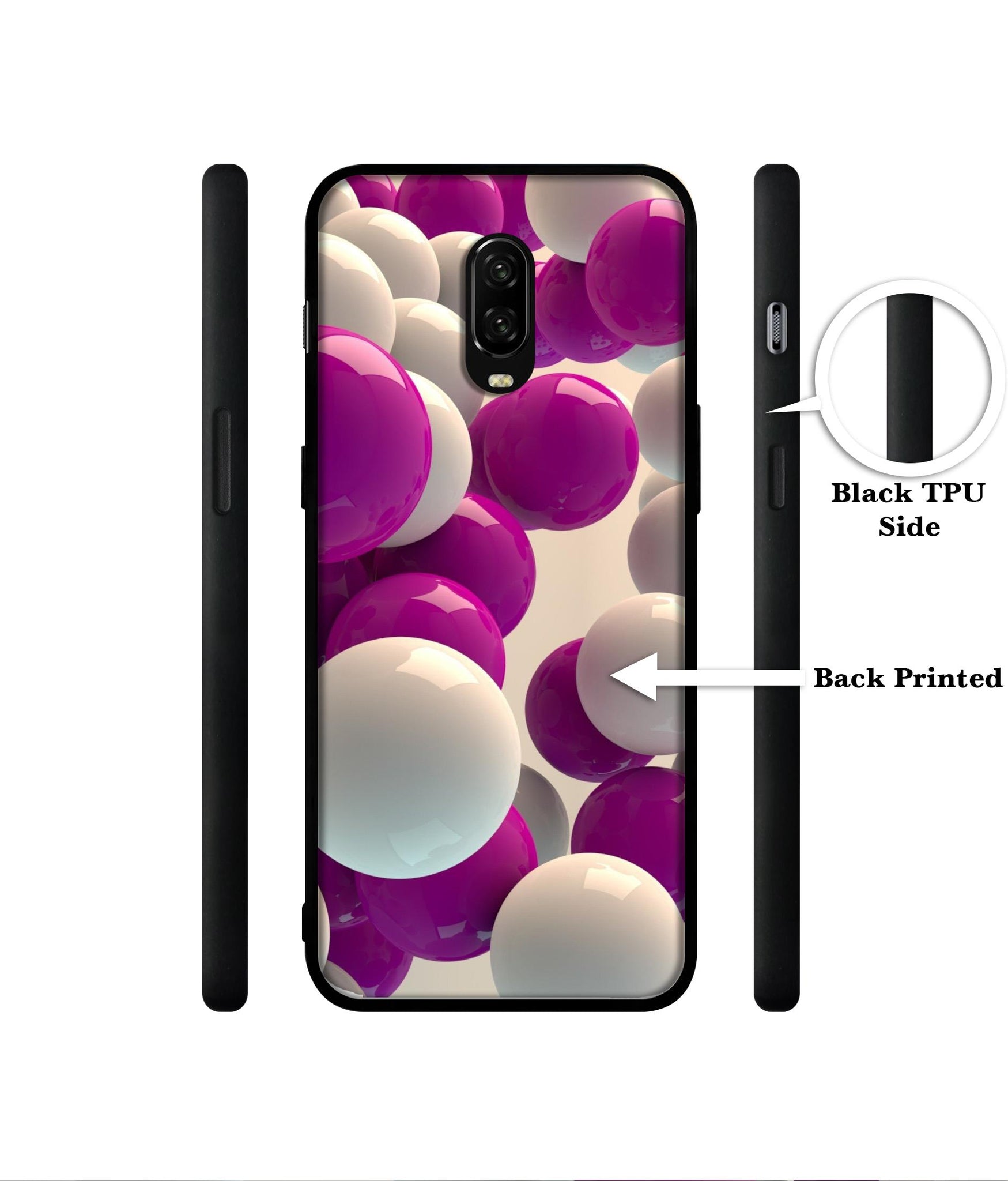 3D Balloons Designer 2D Printed Back Case Cover for OnePlus 7 4G / 6T 4G