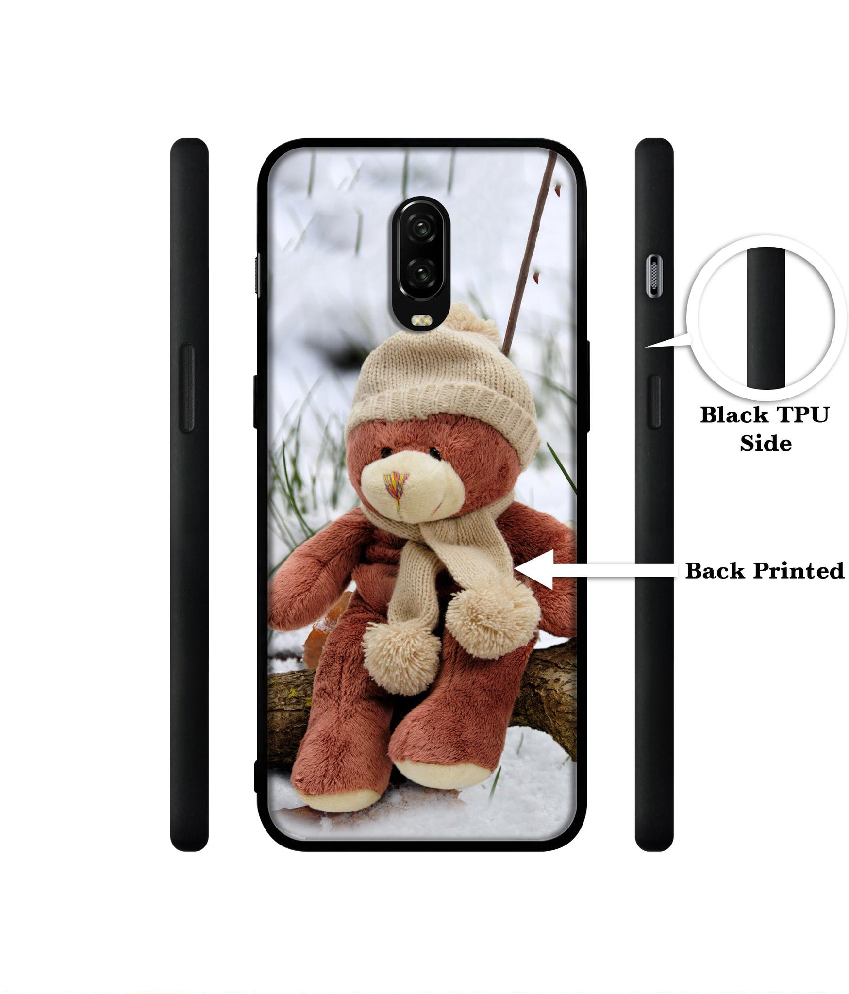 Woolen Bear Designer 2D Printed Back Case Cover for OnePlus 7 4G / 6T 4G