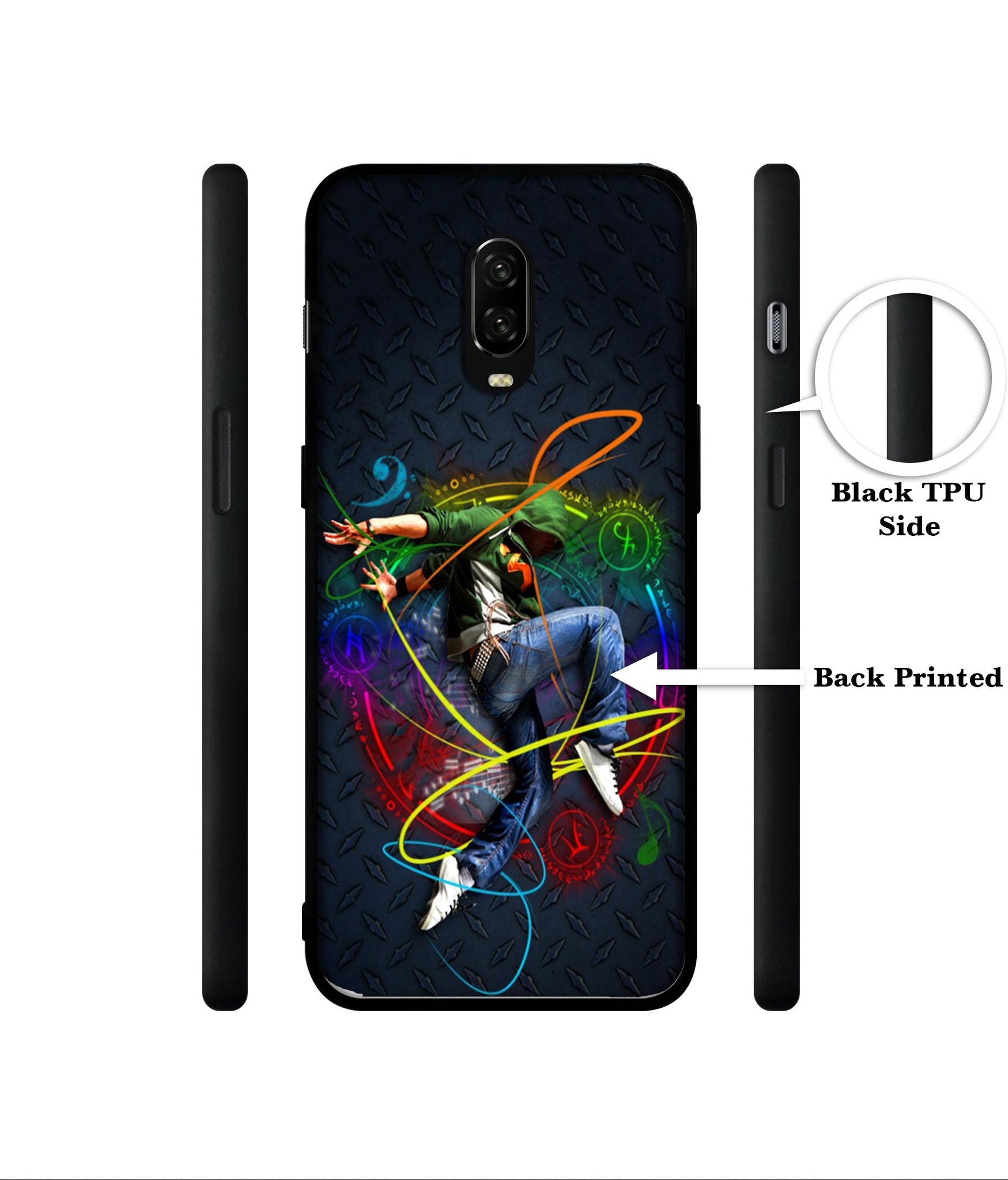 Boy With Music Designer 2D Printed Back Case Cover for OnePlus 7 4G / 6T 4G