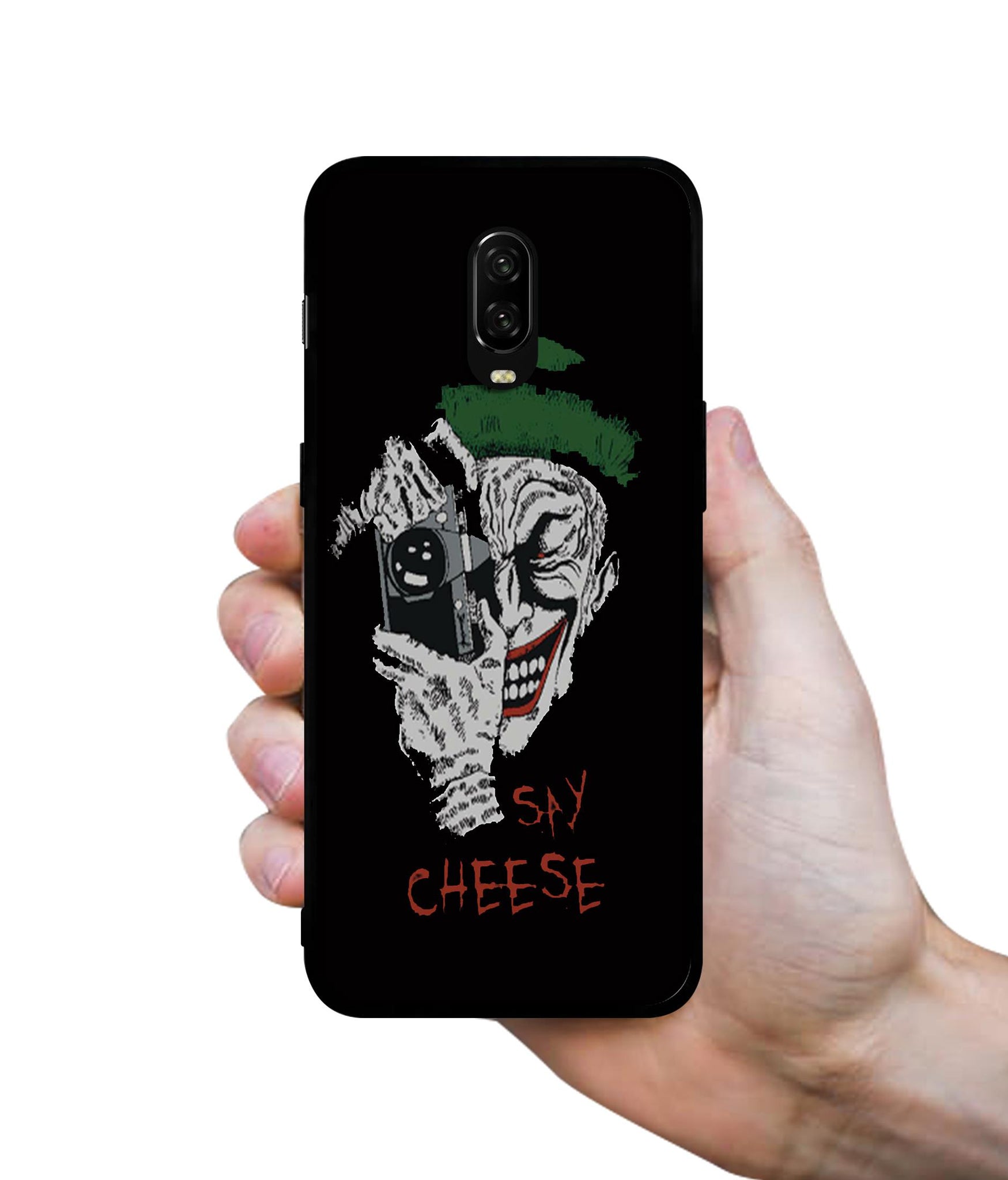 Joker Say Cheese Designer 2D Printed Back Case Cover for OnePlus 7 4G / 6T 4G