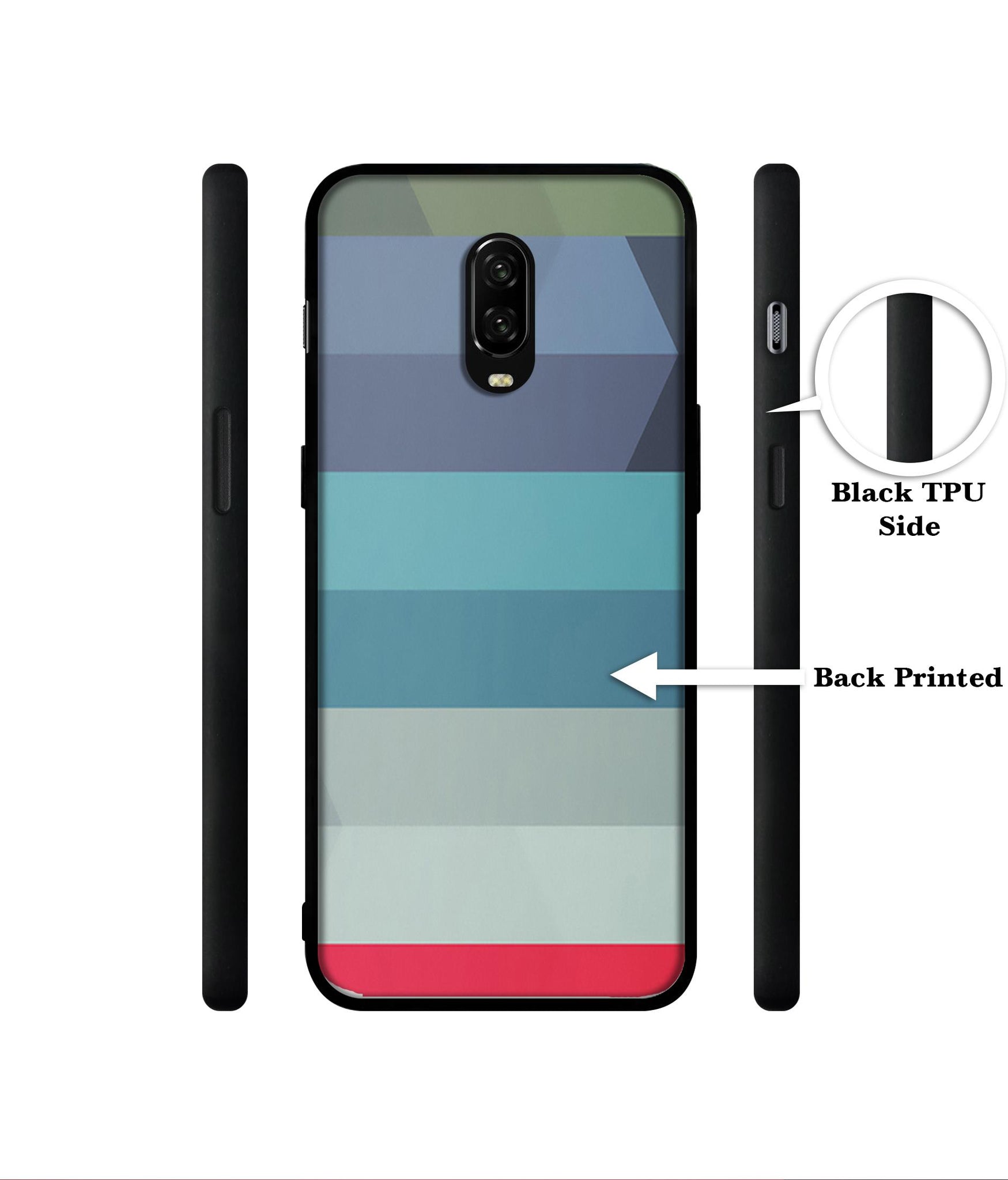 Colorful Lines Designer 2D Printed Back Case Cover for OnePlus 7 4G / 6T 4G
