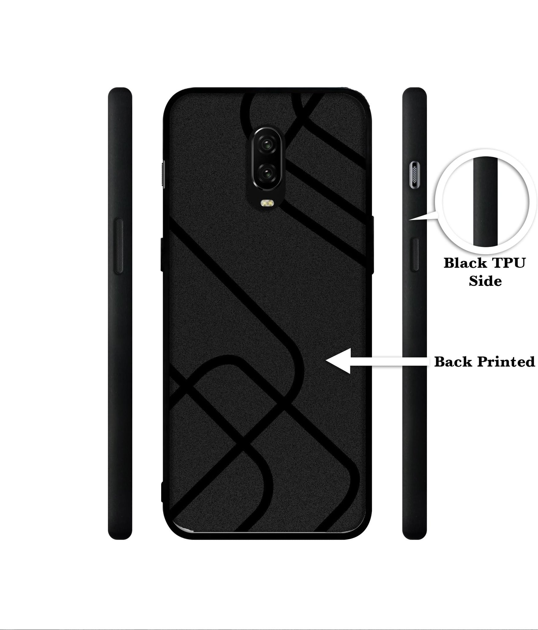 Zig-Zag Black Line Designer 2D Printed Back Case Cover for OnePlus 7 4G / 6T 4G
