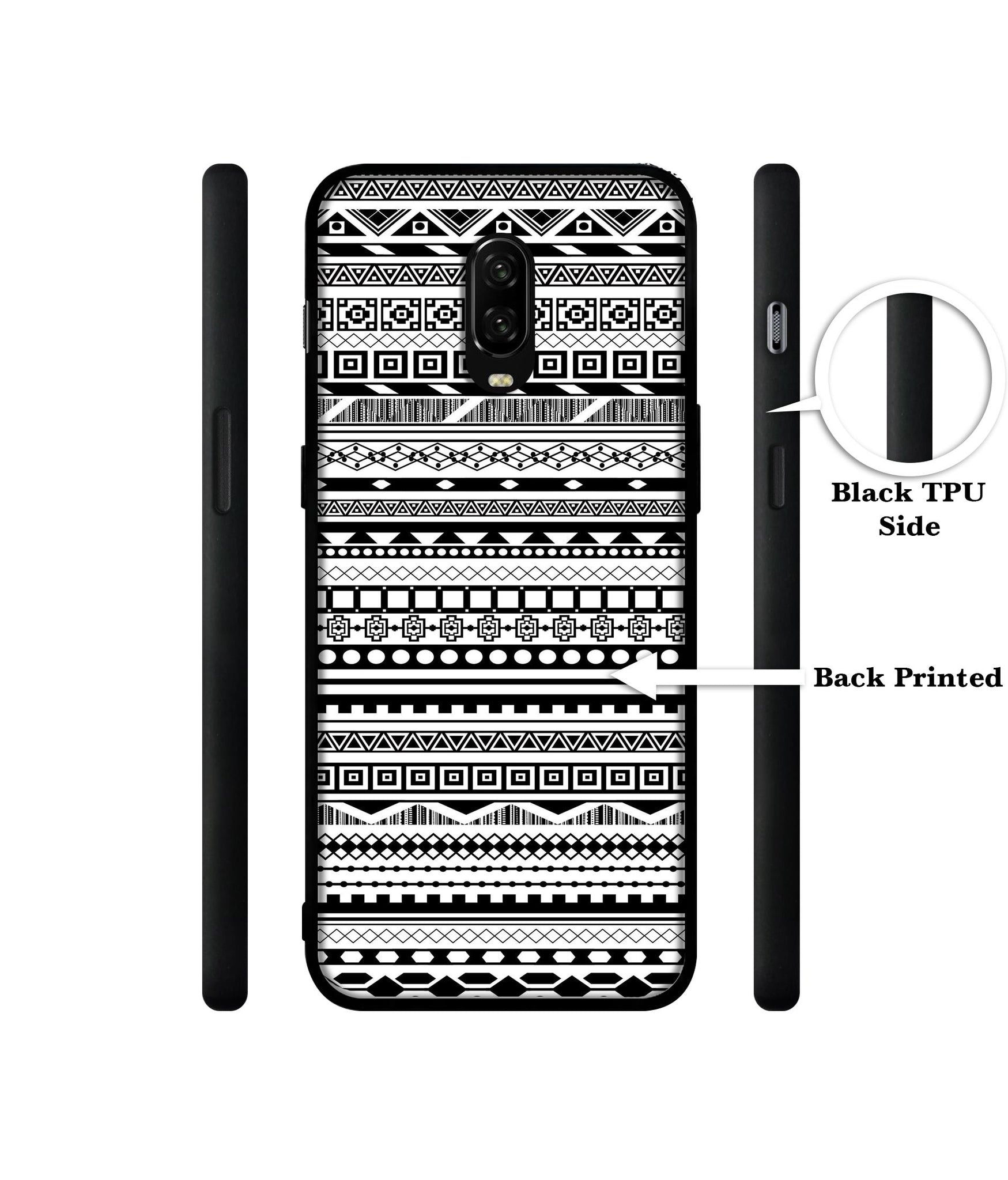 Black & White Patterns Designer 2D Printed Back Case Cover for OnePlus 7 4G / 6T 4G