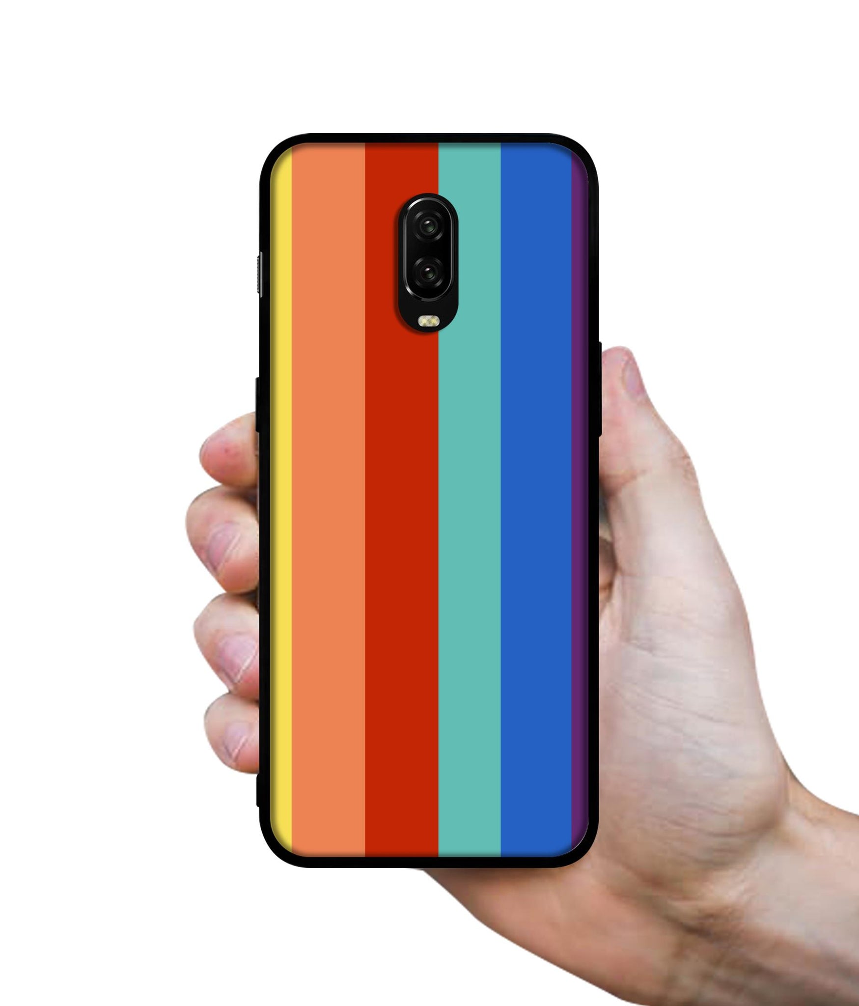 Rainbow Colors Designer 2D Printed Back Case Cover for OnePlus 7 4G / 6T 4G