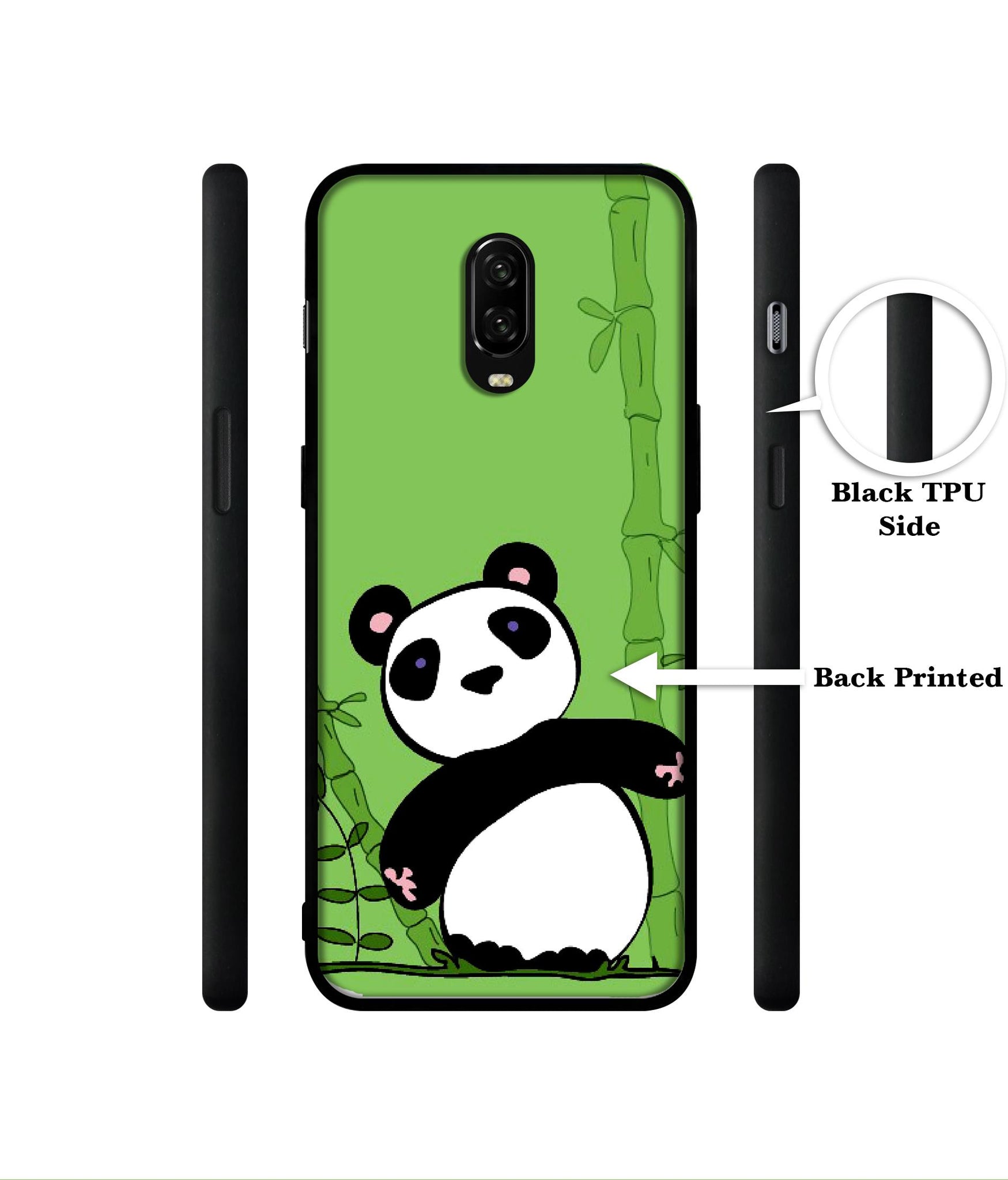Panda with Bamboo Designer 2D Printed Back Case Cover for OnePlus 7 4G / 6T 4G