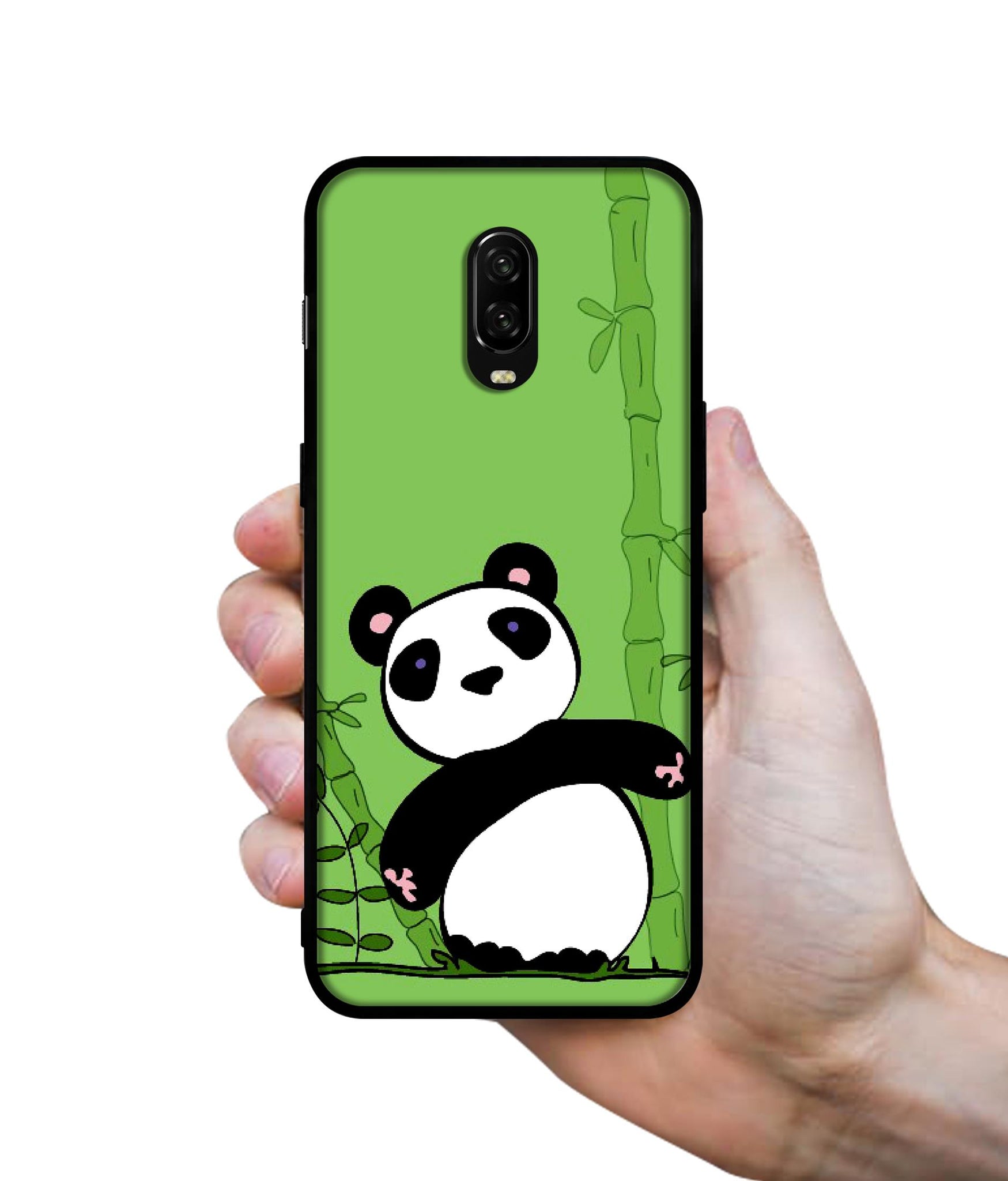 Panda with Bamboo Designer 2D Printed Back Case Cover for OnePlus 7 4G / 6T 4G