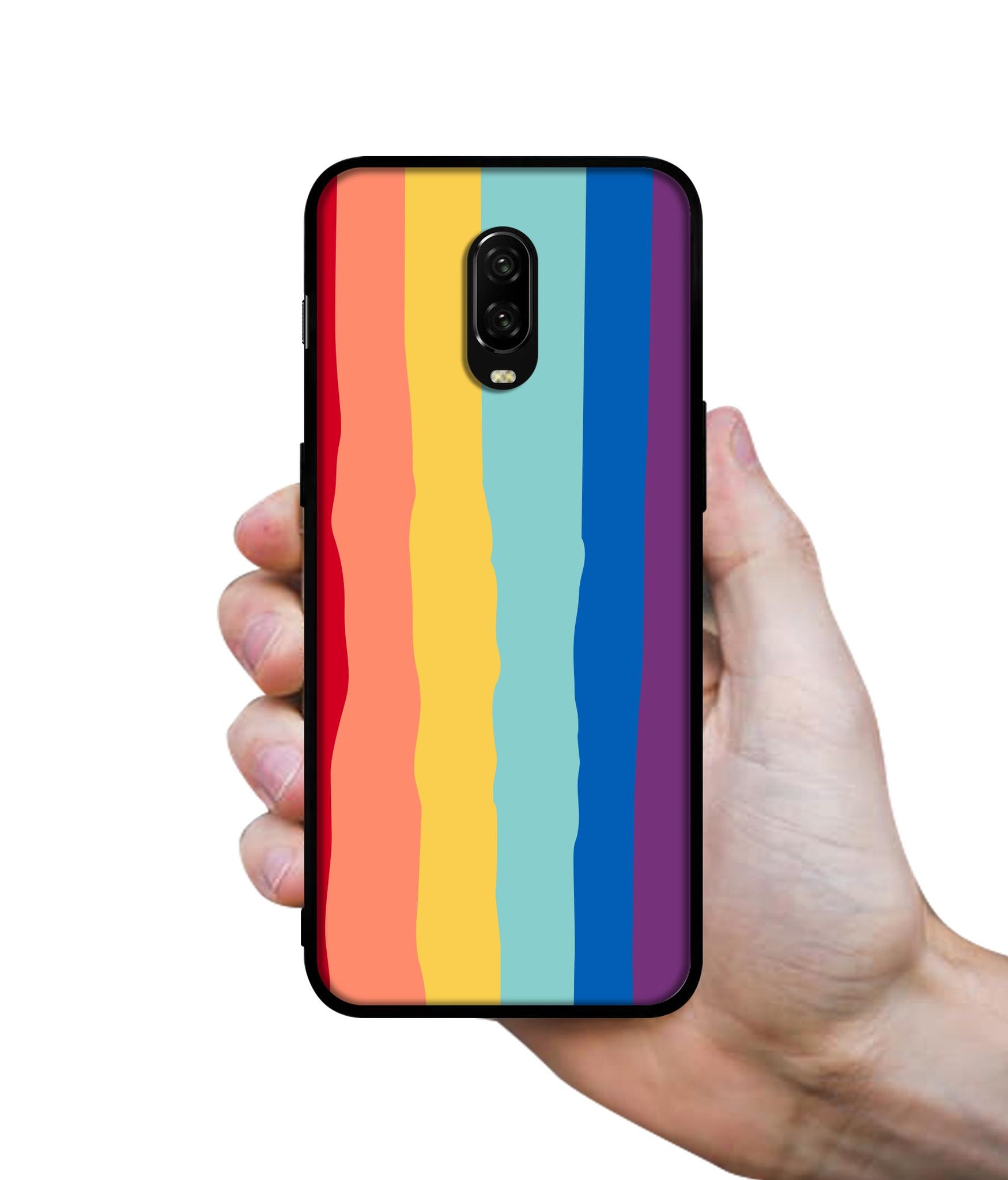 Rainbow Designer 2D Printed Back Case Cover for OnePlus 7 4G / 6T 4G