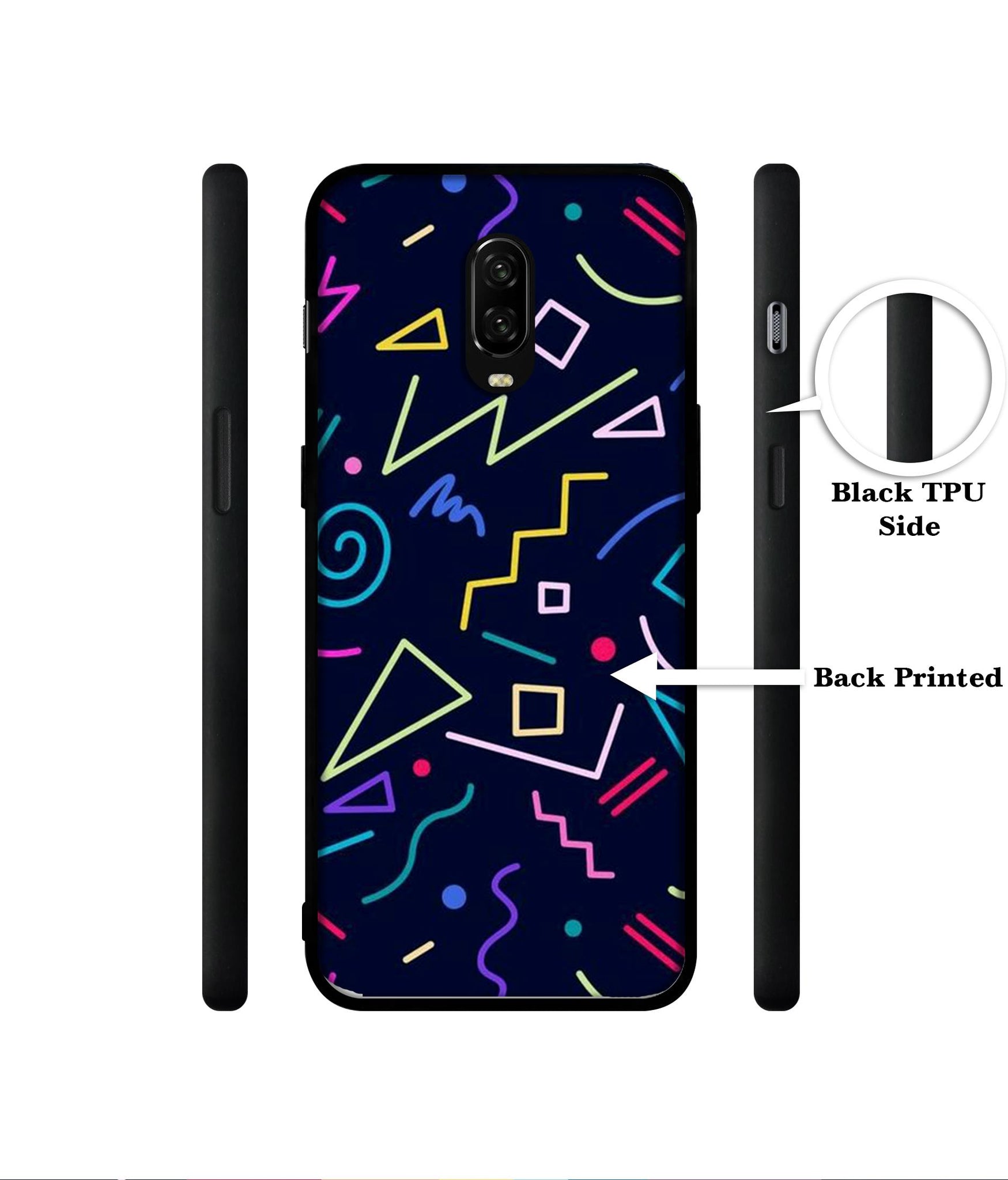 Retro Abstract Designer 2D Printed Back Case Cover for OnePlus 7 4G / 6T 4G