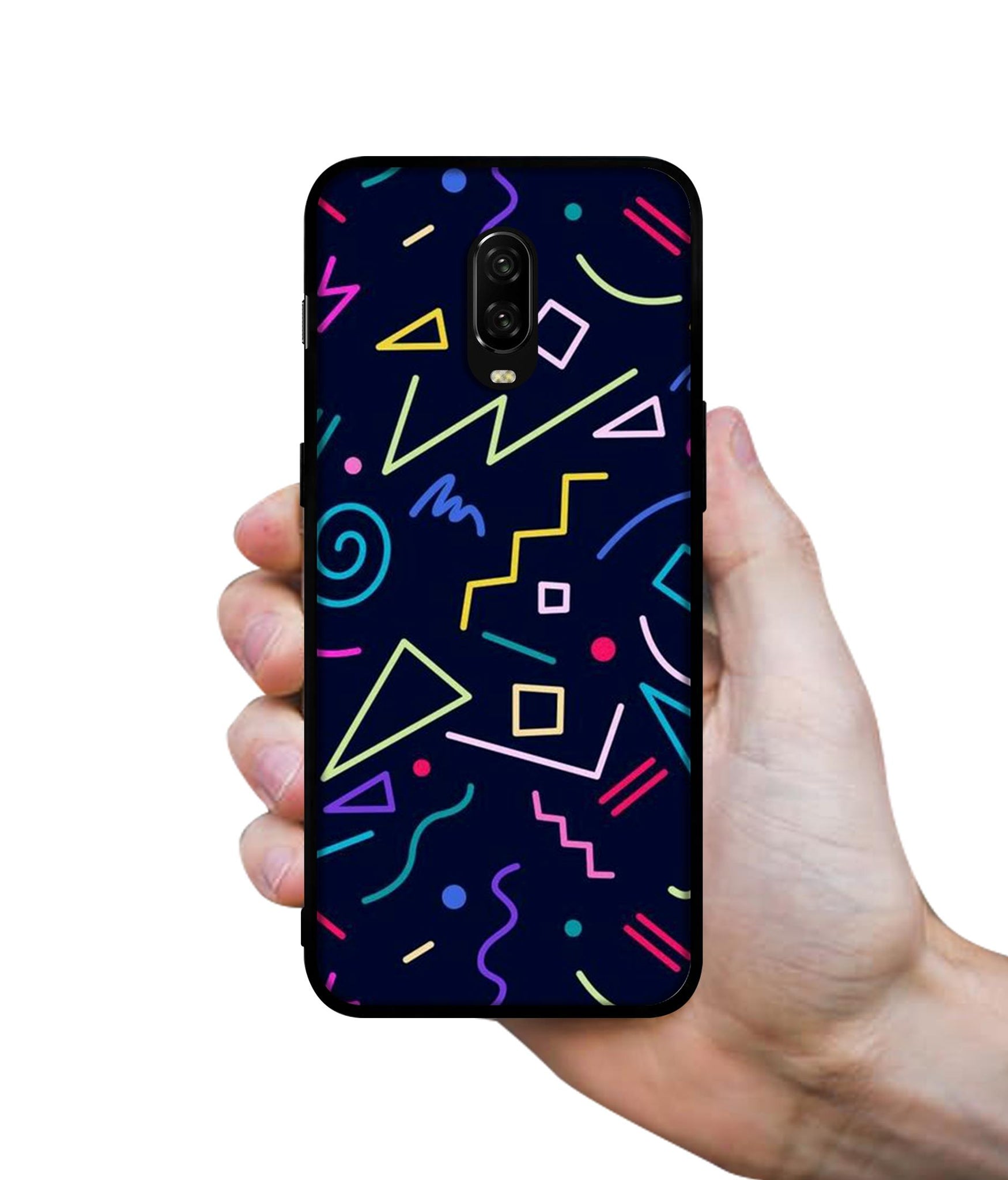 Retro Abstract Designer 2D Printed Back Case Cover for OnePlus 7 4G / 6T 4G