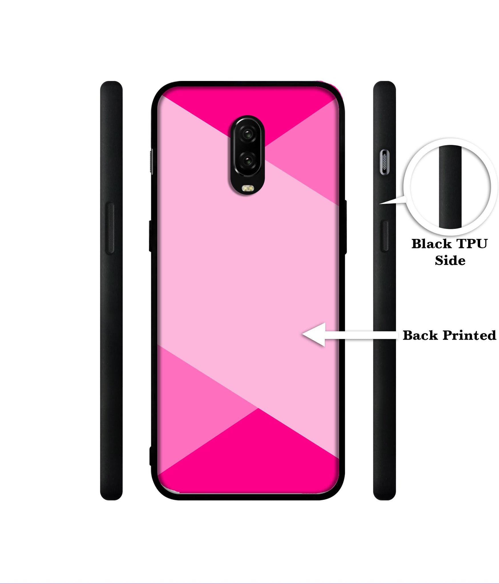 Pink Cross Vector Designer 2D Printed Back Case Cover for OnePlus 7 4G / 6T 4G