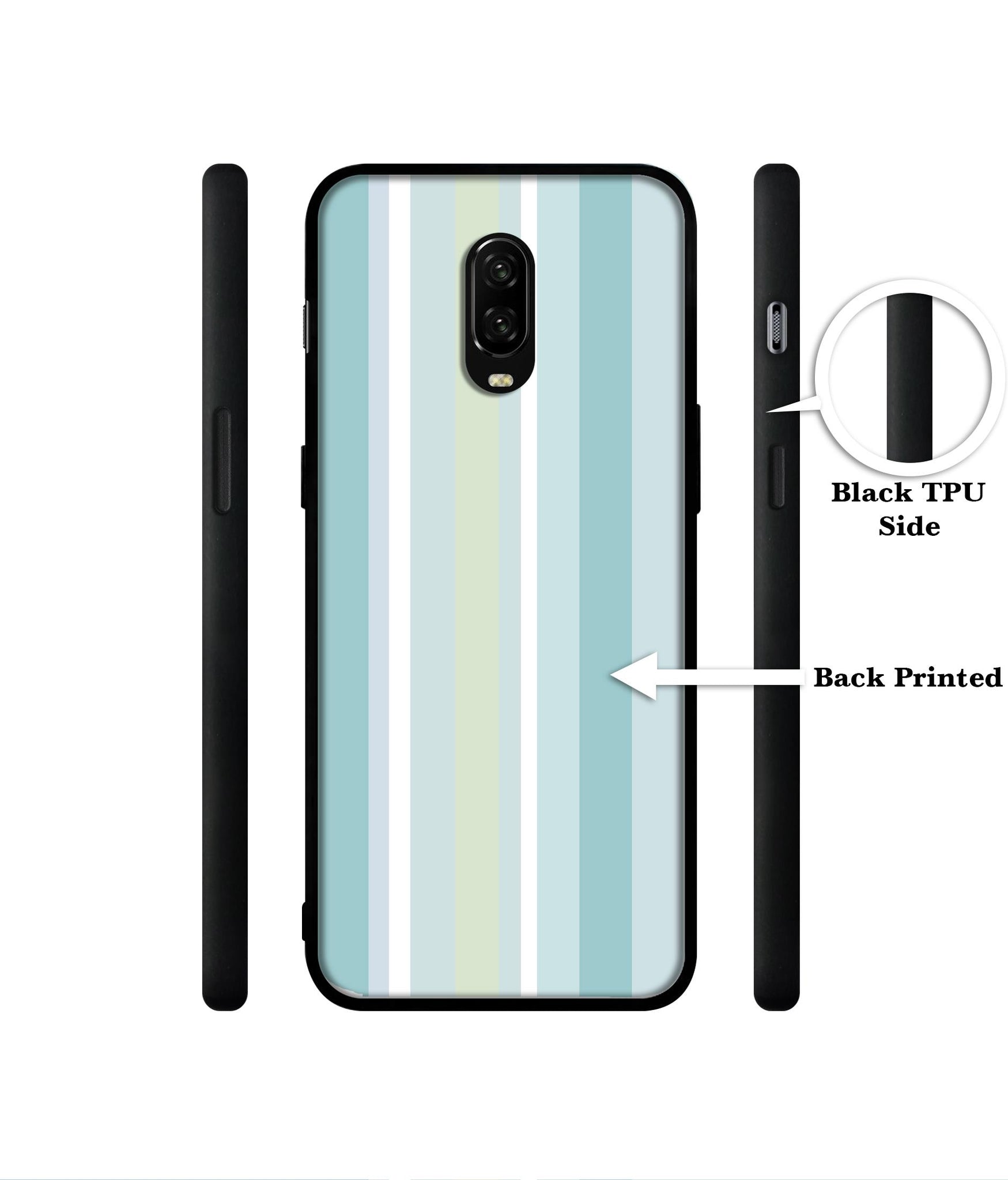 Light Green Stripes Designer 2D Printed Back Case Cover for OnePlus 7 4G / 6T 4G