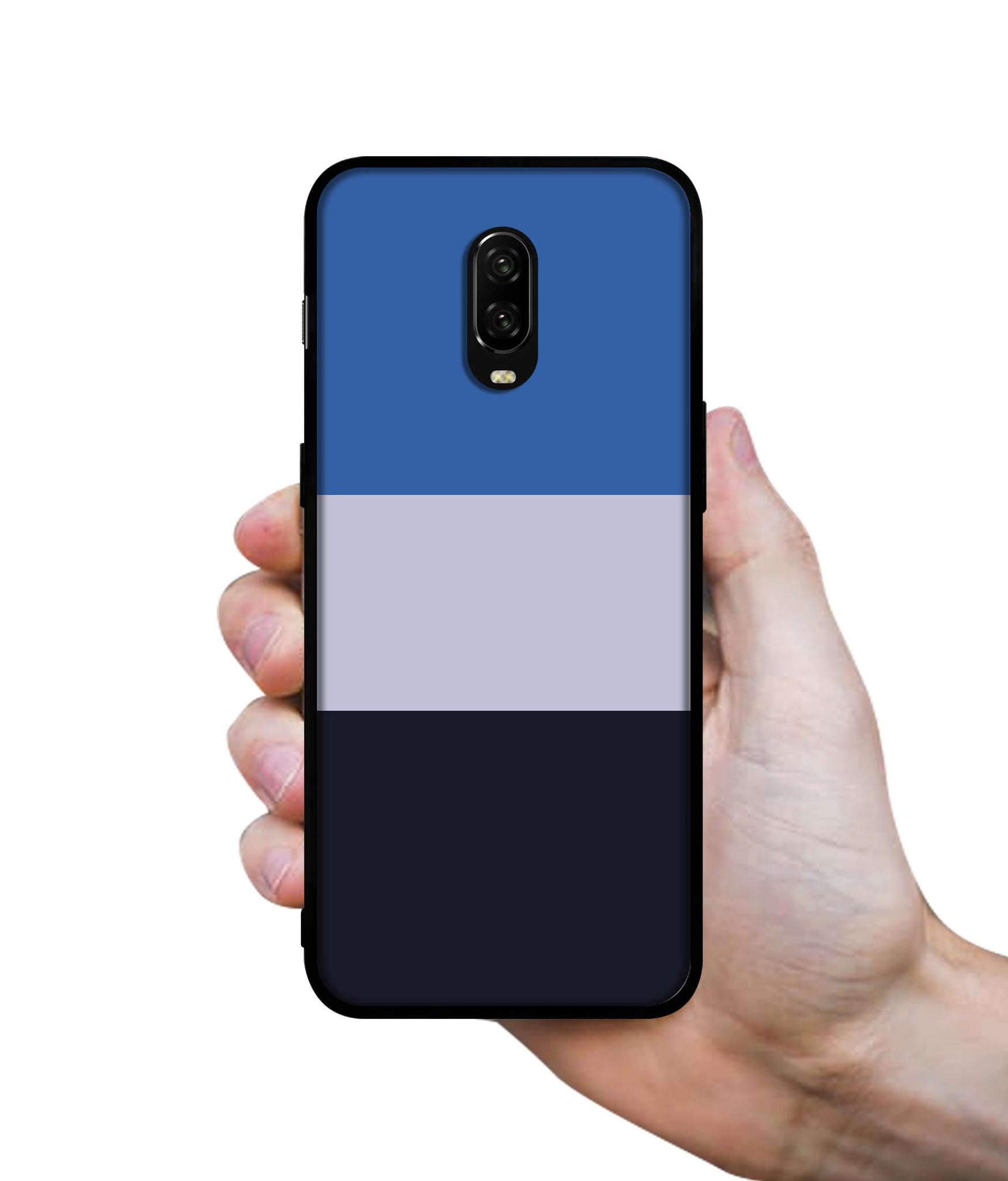 Three Color Stripes Designer 2D Printed Back Case Cover for OnePlus 7 4G / 6T 4G