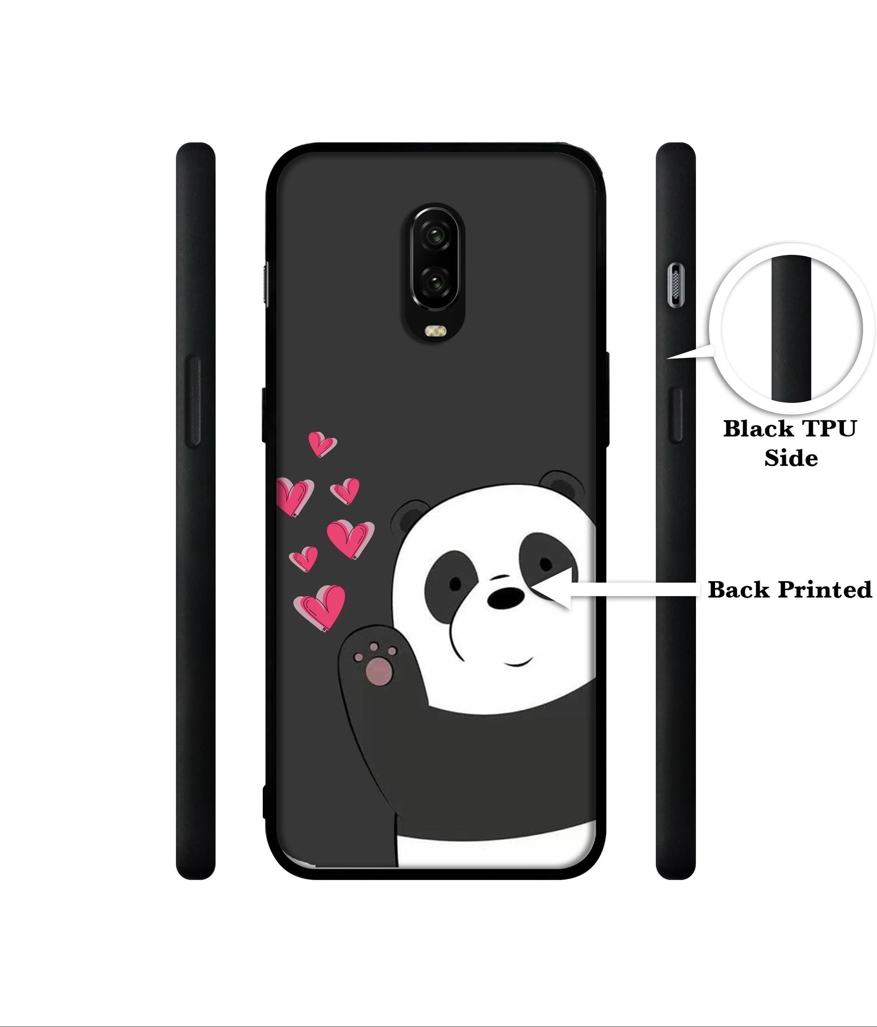 Love Panda Designer 2D Printed Back Case Cover for OnePlus 7 4G / 6T 4G
