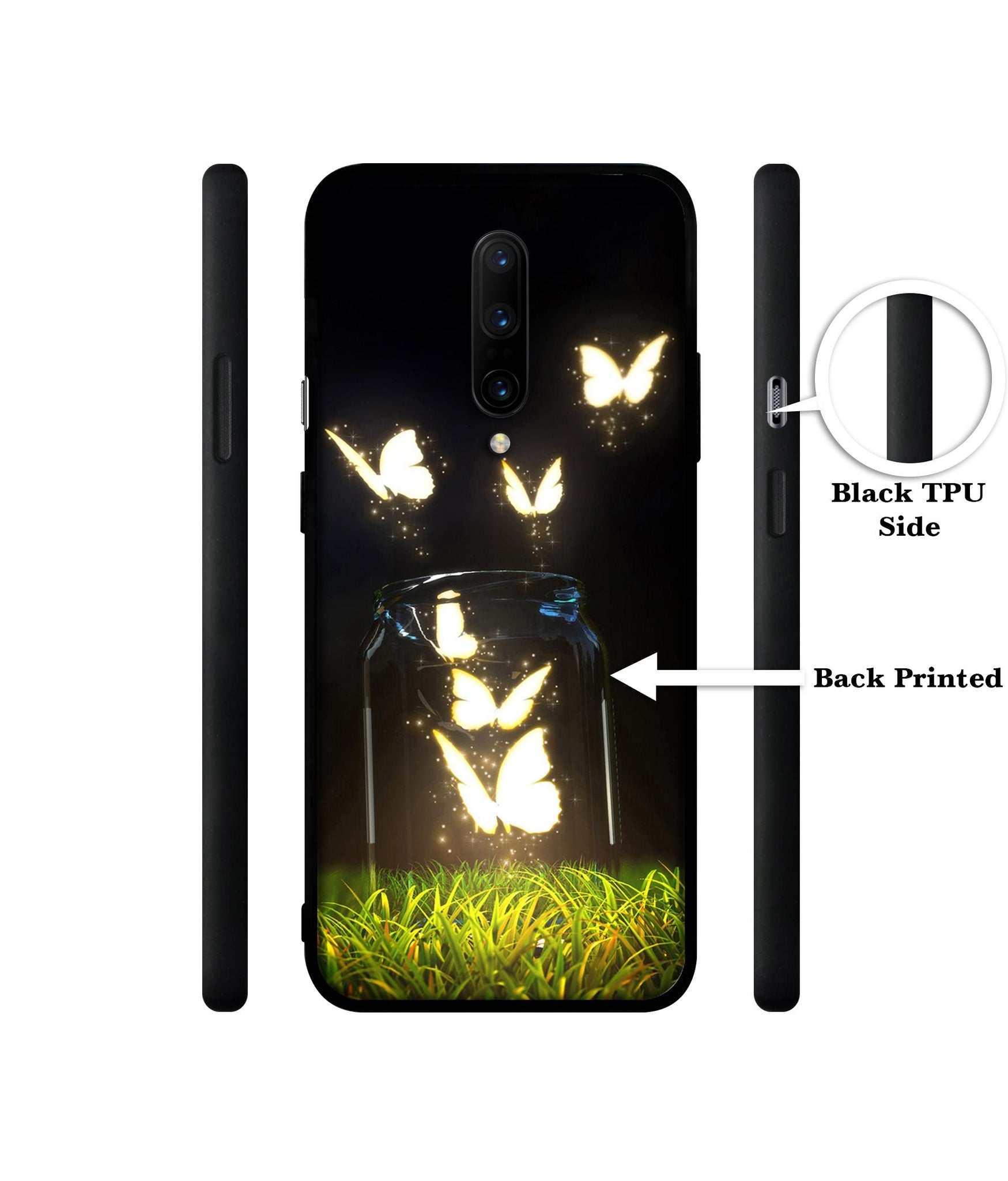 Butterfly Designer 2D Printed Back Case Cover for OnePlus 7 Pro 4G