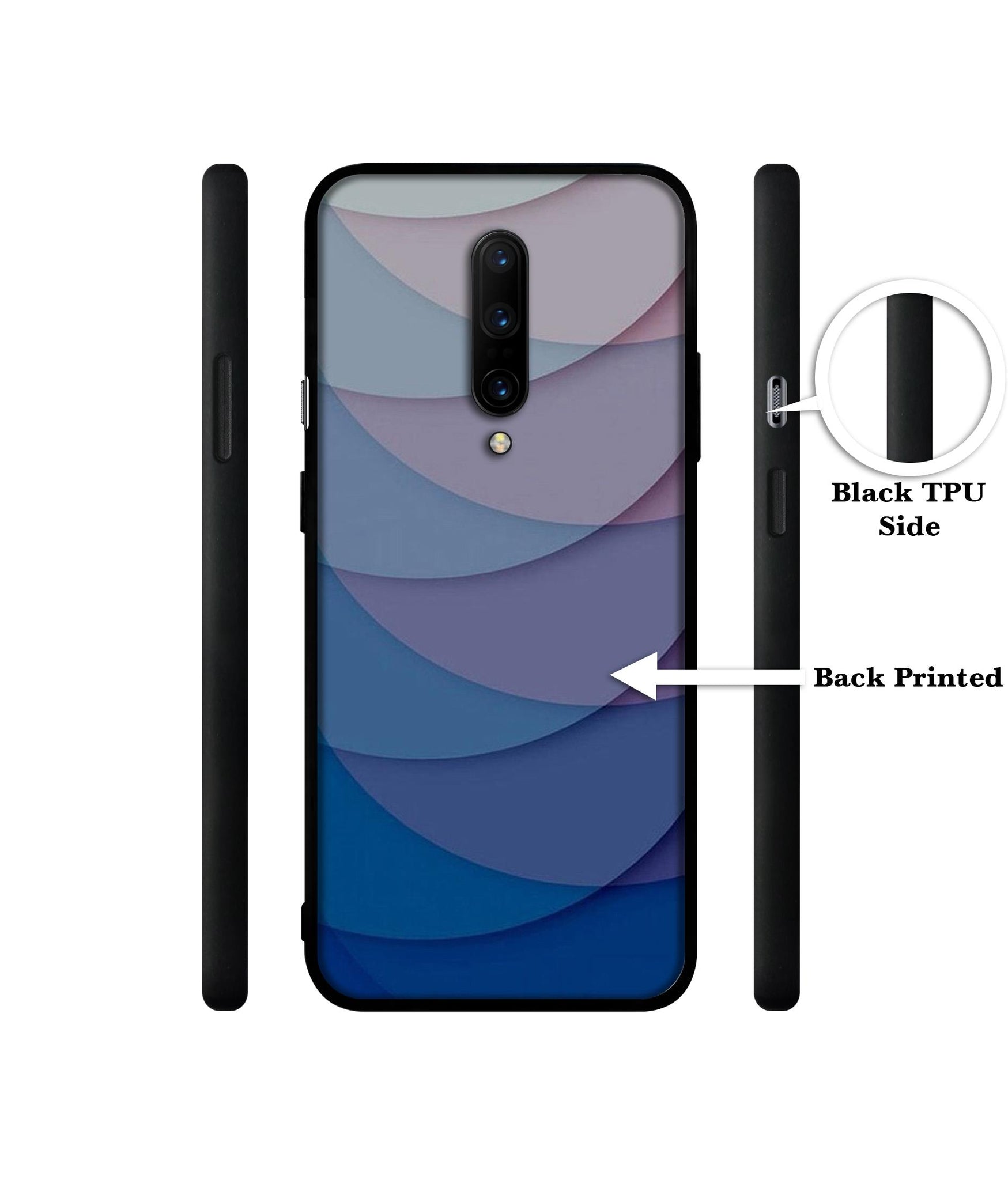 Waves Pattern Print Designer 2D Printed Back Case Cover for OnePlus 7 Pro 4G