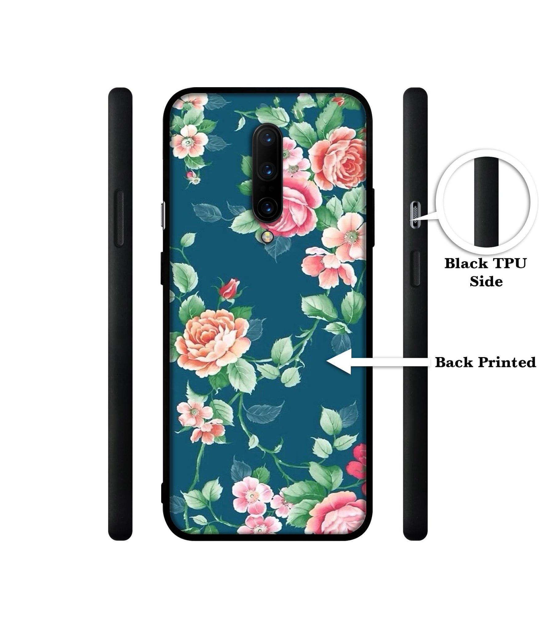 Vintage Floral Designer 2D Printed Back Case Cover for OnePlus 7 Pro 4G