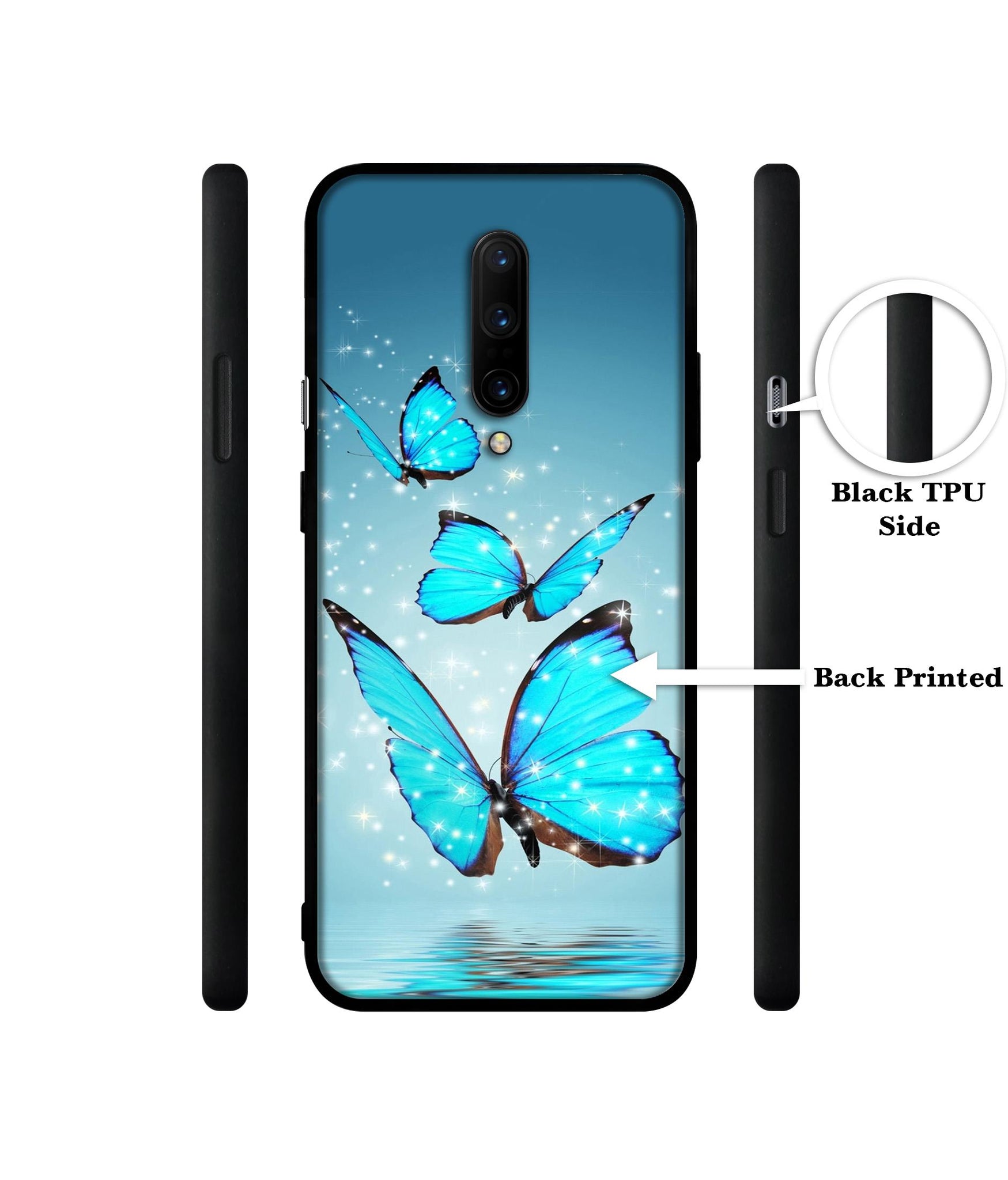 Flying Butterflies Designer 2D Printed Back Case Cover for OnePlus 7 Pro 4G