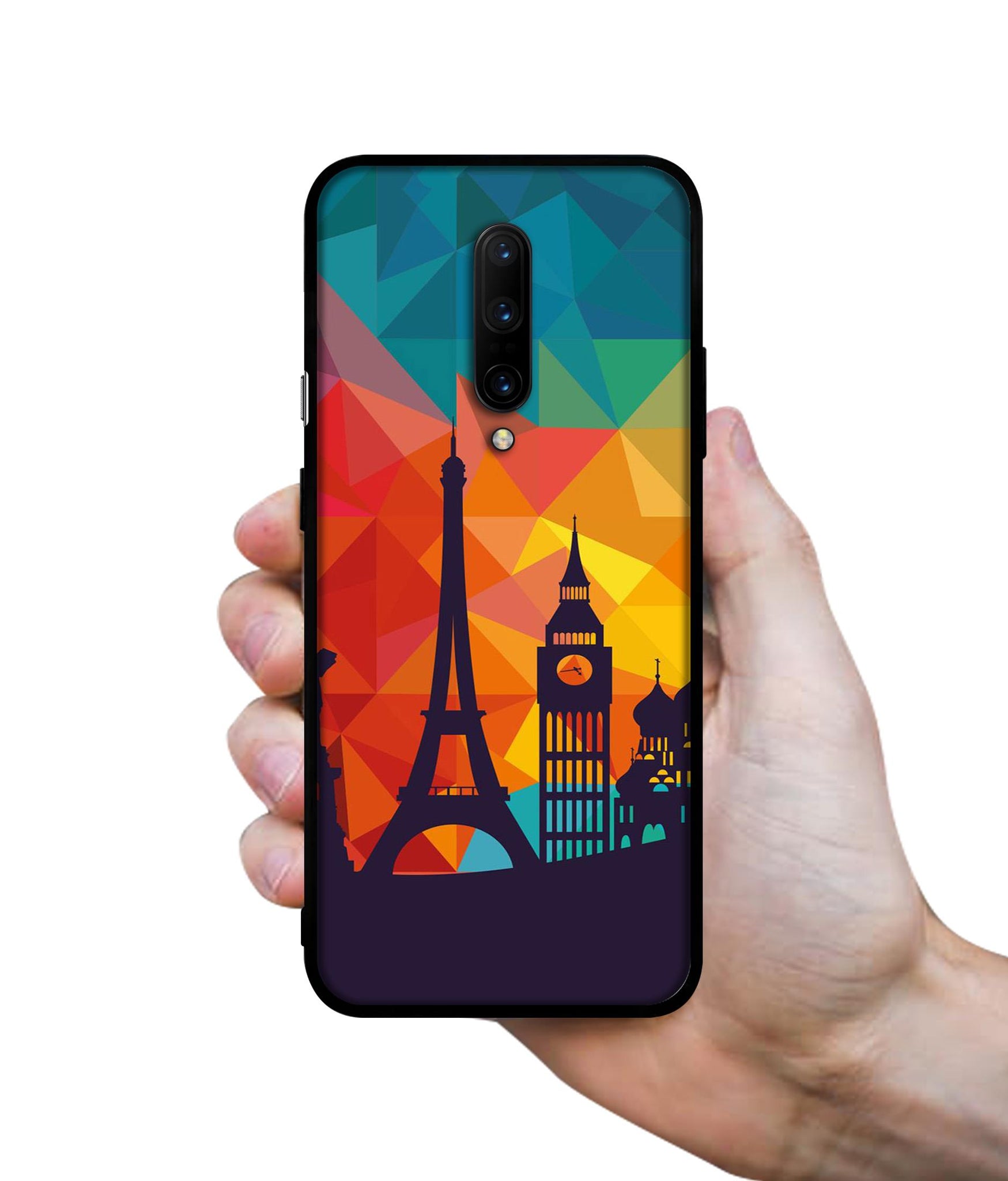 Colored Paris Designer 2D Printed Back Case Cover for OnePlus 7 Pro 4G