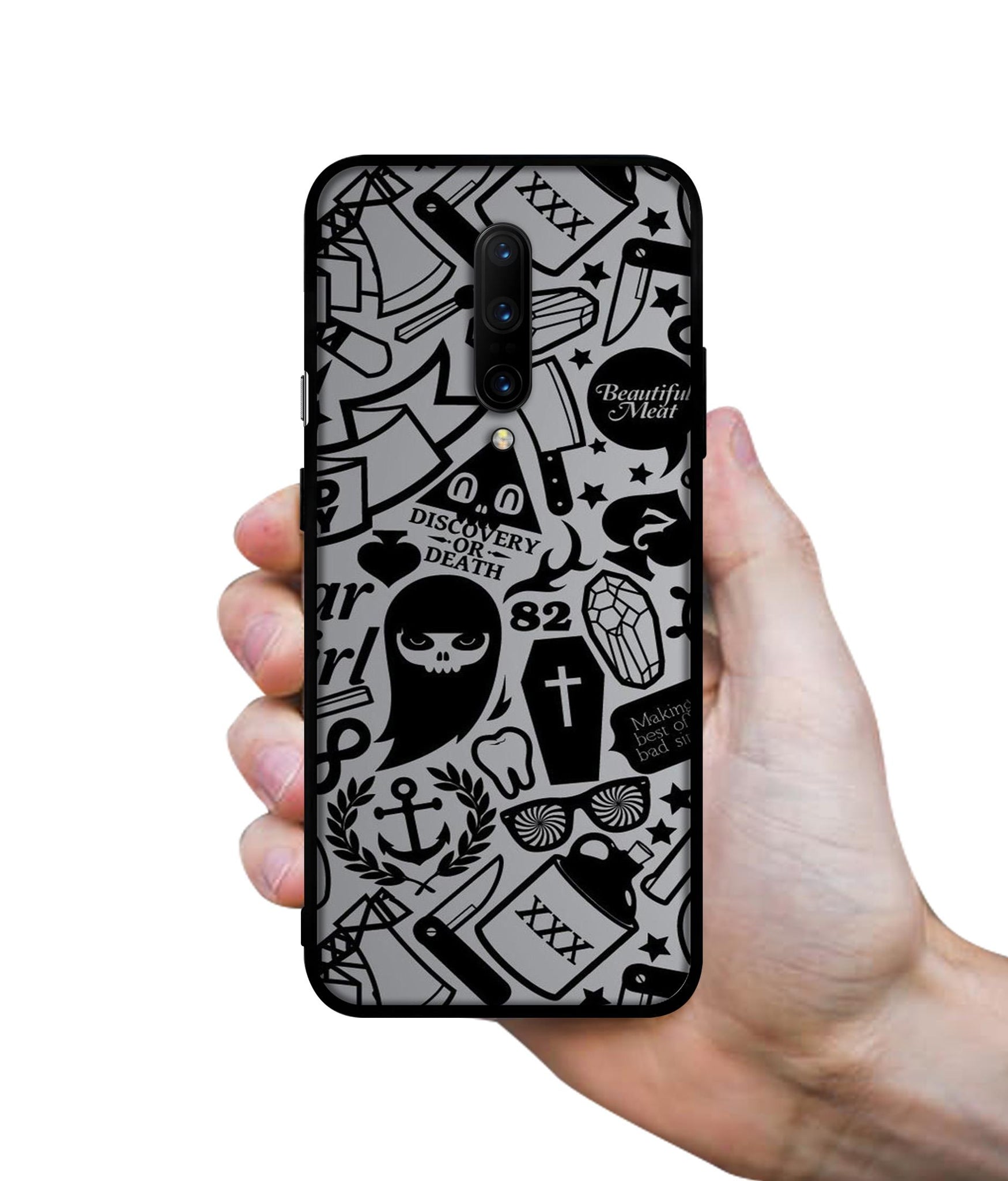 Discover Or Death Designer 2D Printed Back Case Cover for OnePlus 7 Pro 4G