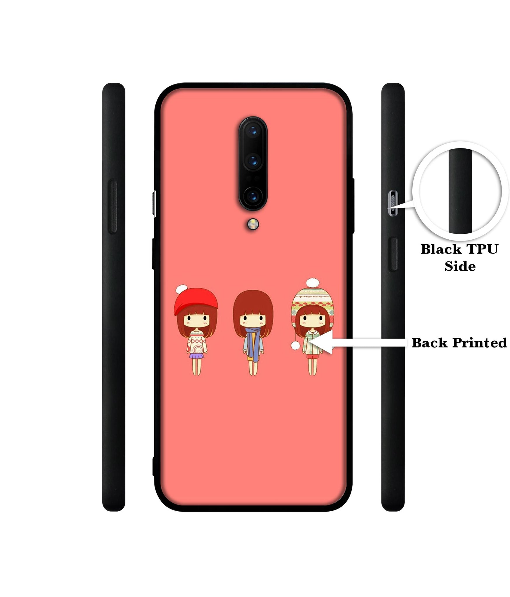 Cute Girls Designer 2D Printed Back Case Cover for OnePlus 7 Pro 4G