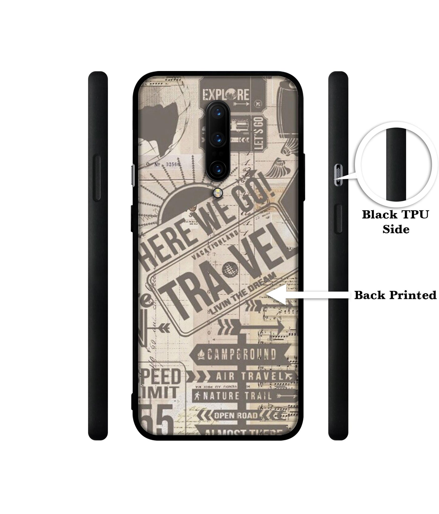 Travel Designer 2D Printed Back Case Cover for OnePlus 7 Pro 4G