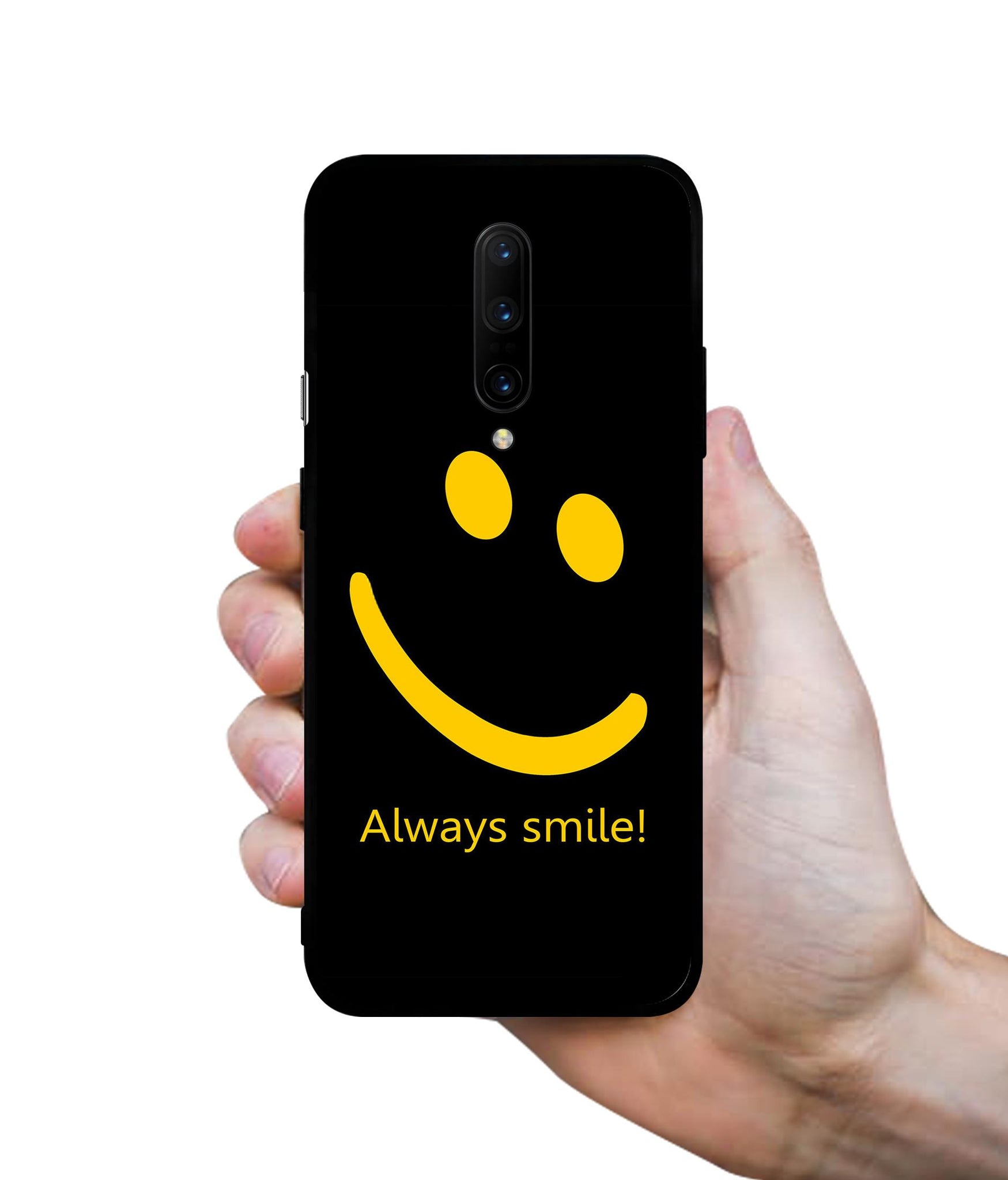 Always Smile Quote Designer 2D Printed Back Case Cover for OnePlus 7 Pro 4G