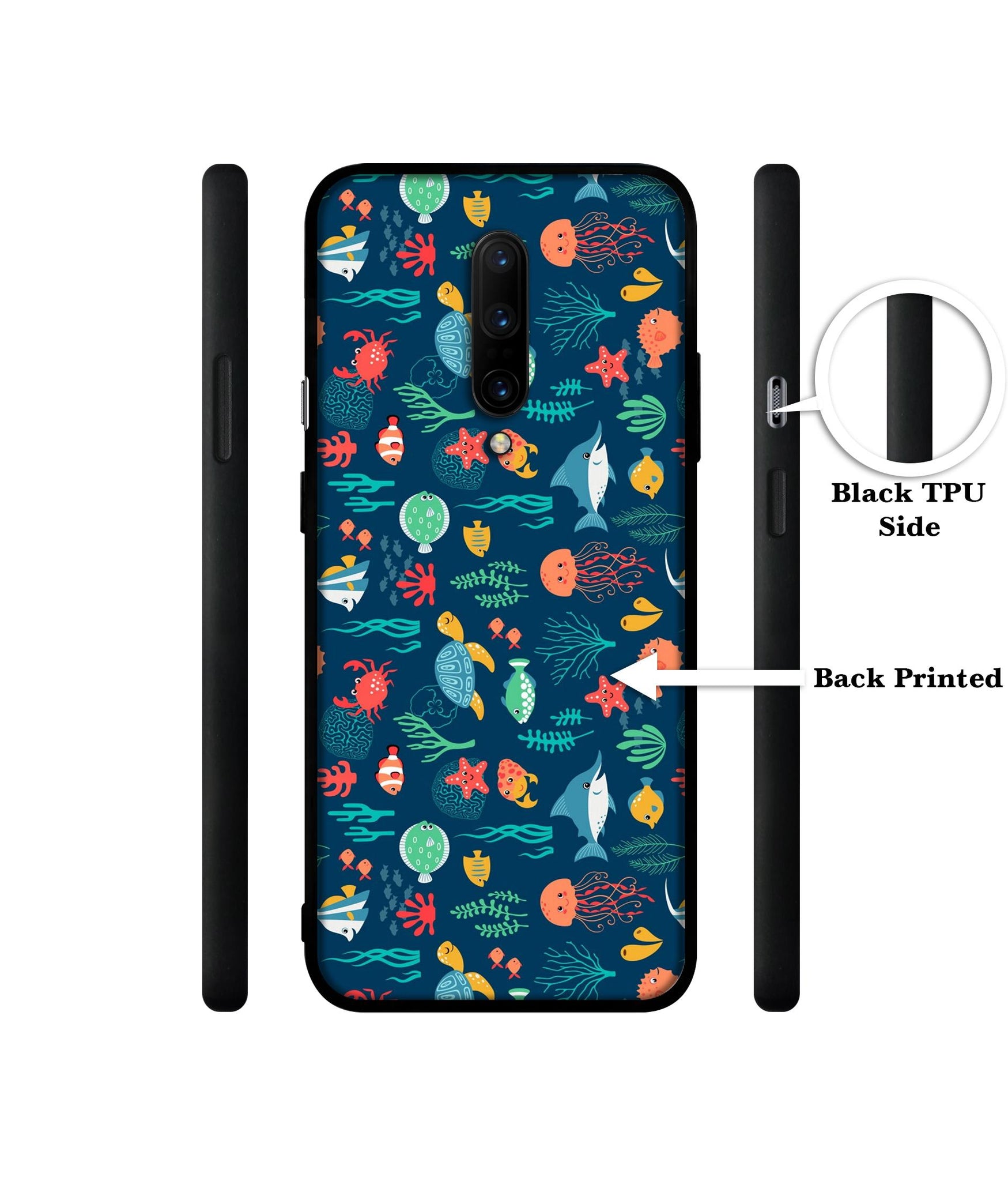 Aquarium Texture Designer 2D Printed Back Case Cover for OnePlus 7 Pro 4G