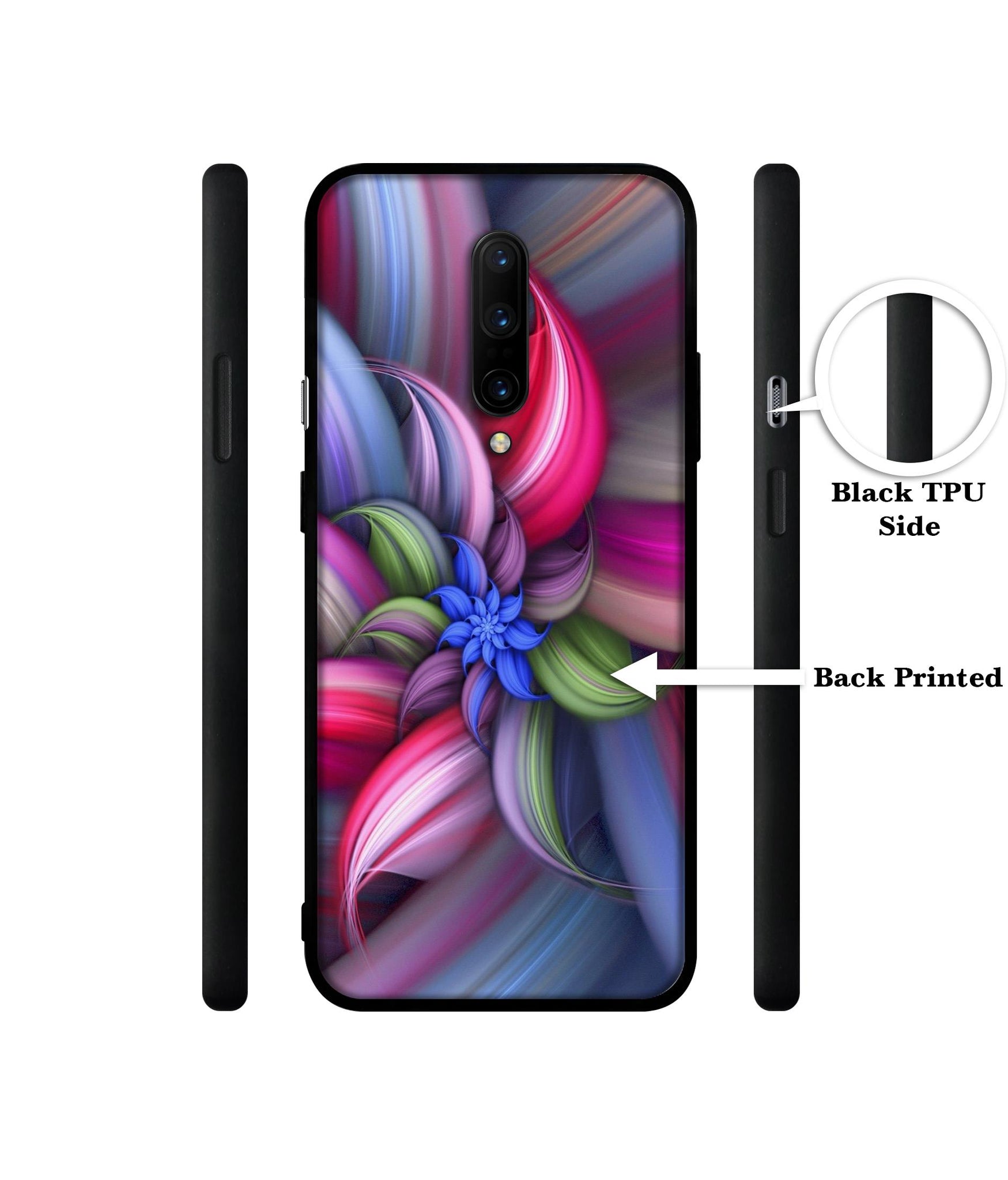 Colorful Flower Designer 2D Printed Back Case Cover for OnePlus 7 Pro 4G