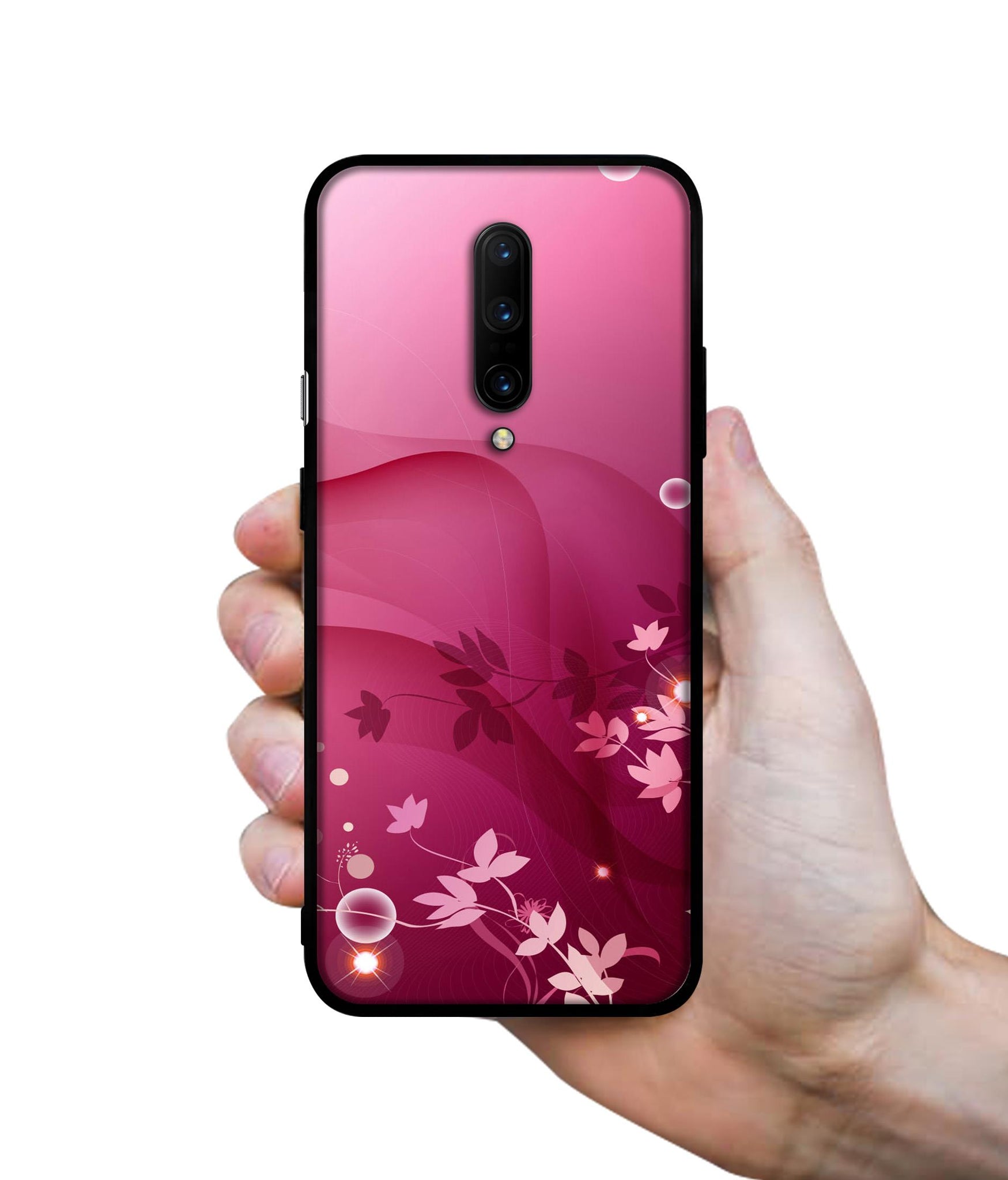 Pink Abstract Designer 2D Printed Back Case Cover for OnePlus 7 Pro 4G