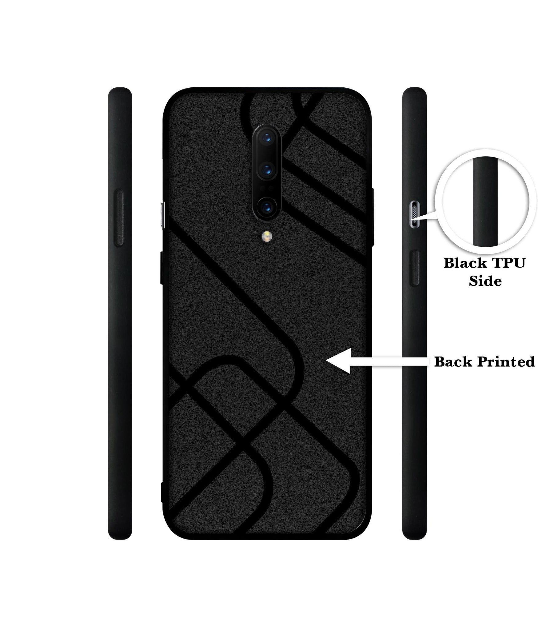 Zig-Zag Black Line Designer 2D Printed Back Case Cover for OnePlus 7 Pro 4G