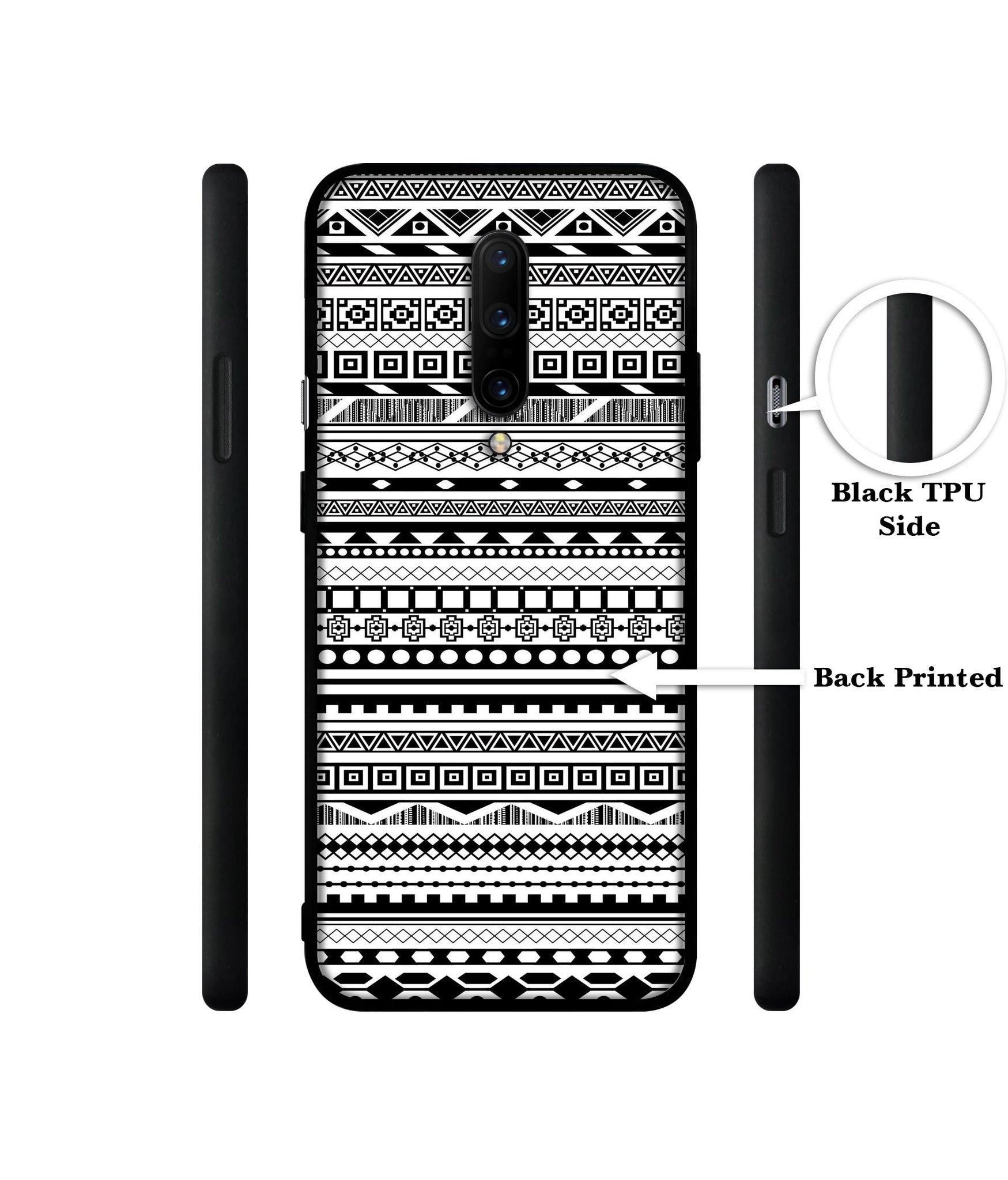 Black & White Patterns Designer 2D Printed Back Case Cover for OnePlus 7 Pro 4G
