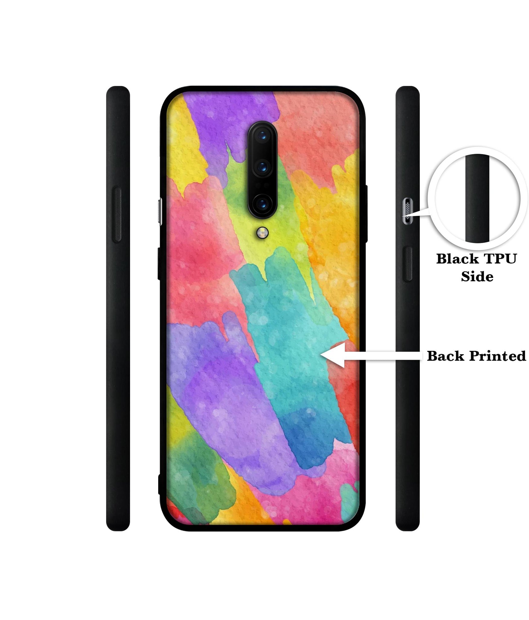 Water Paint Colorful Abstract Designer 2D Printed Back Case Cover for OnePlus 7 Pro 4G