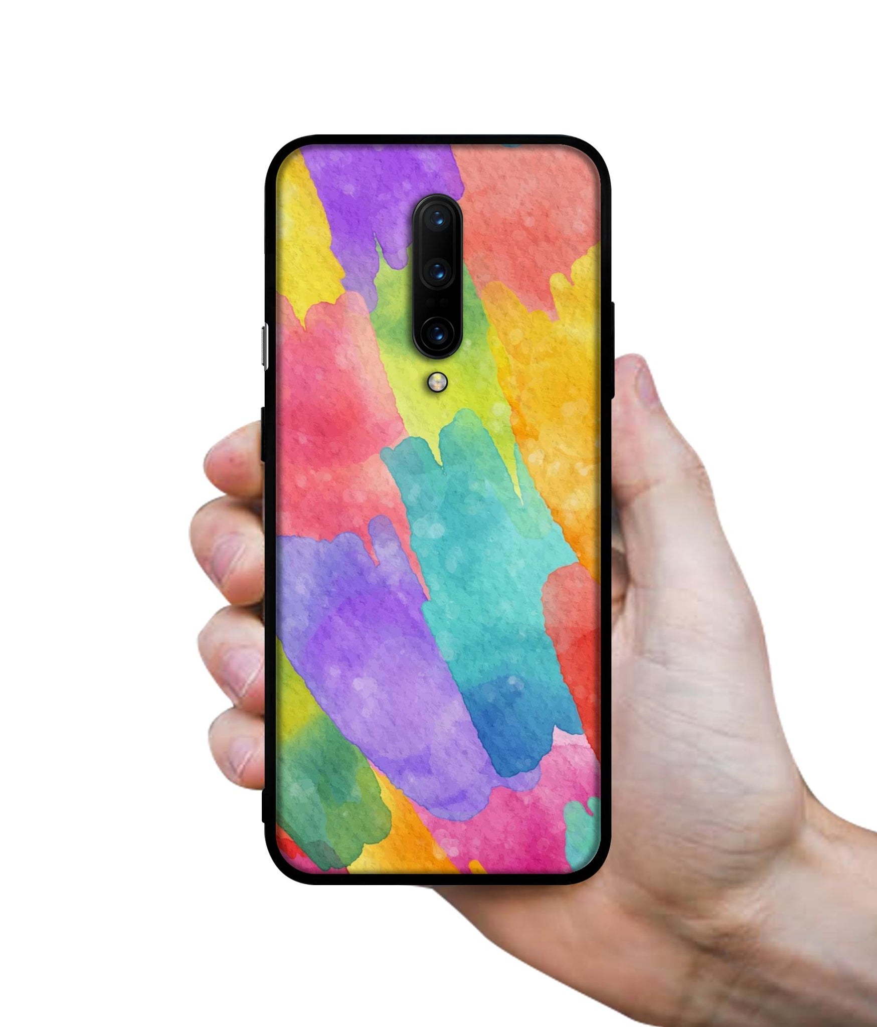 Water Paint Colorful Abstract Designer 2D Printed Back Case Cover for OnePlus 7 Pro 4G