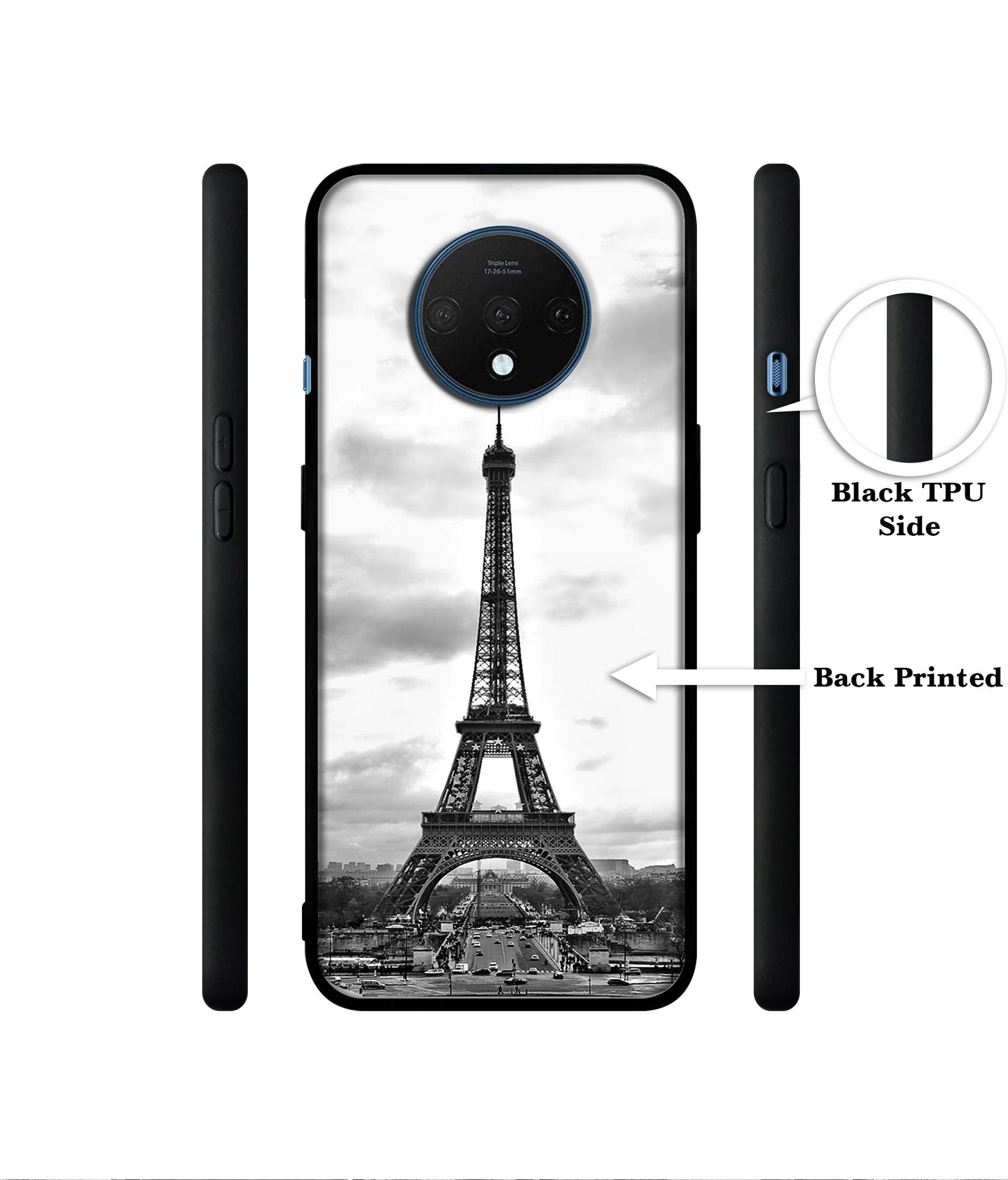 Eiffel Tower Designer 2D Printed Back Case Cover for OnePlus 7T 4G