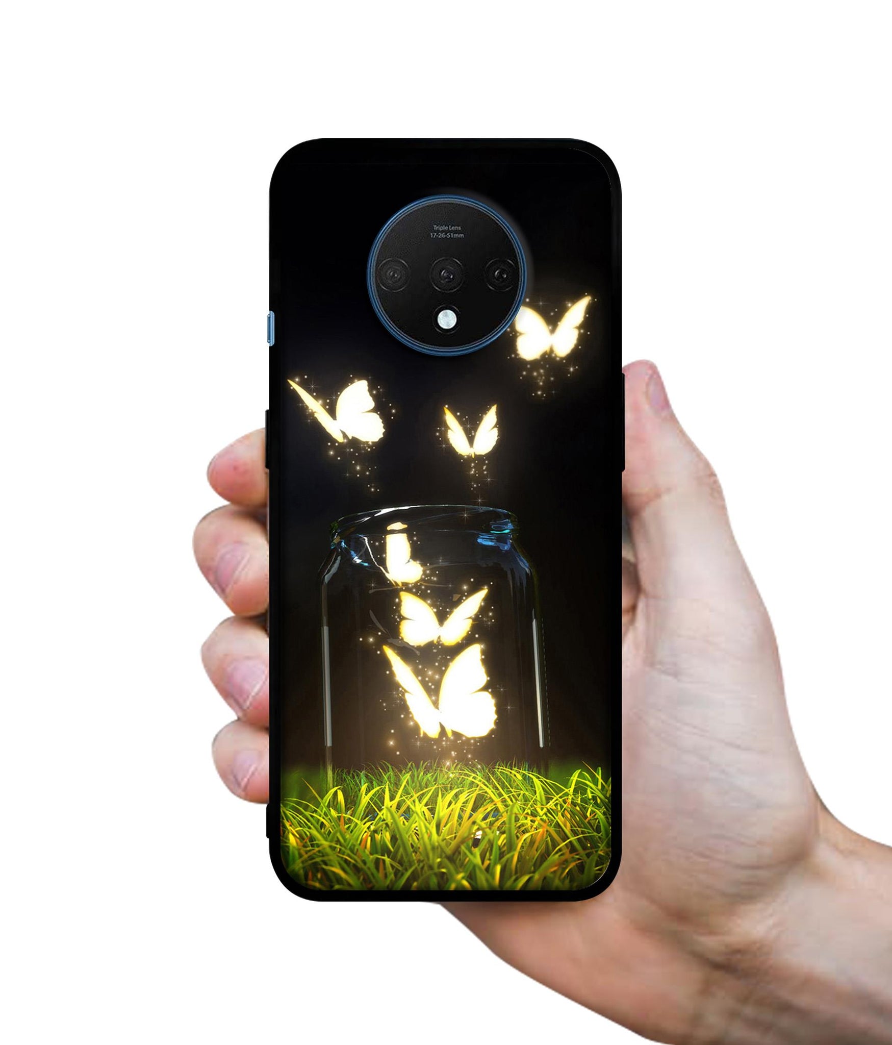 Butterfly Designer 2D Printed Back Case Cover for OnePlus 7T 4G