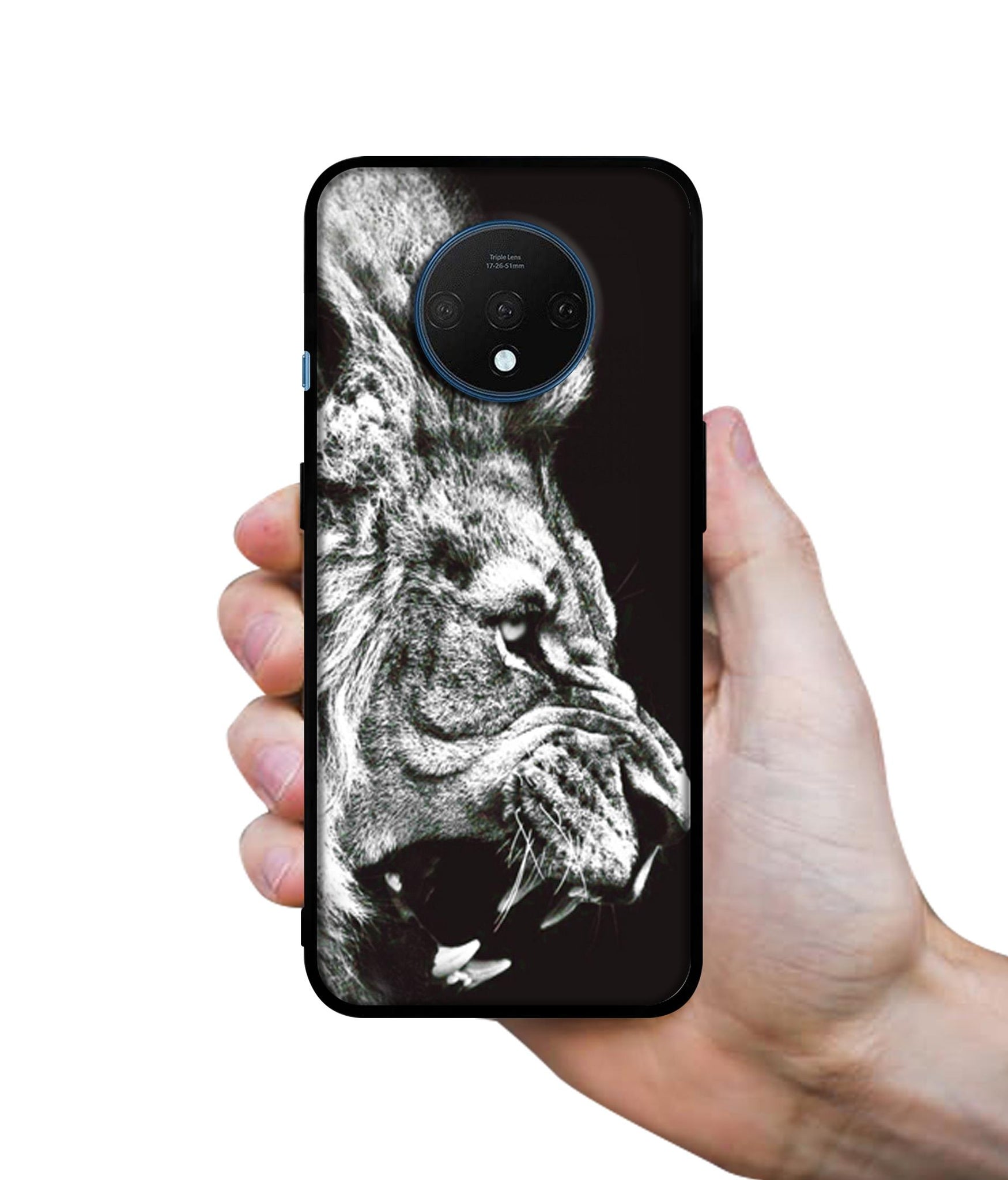Angry Lion Designer 2D Printed Back Case Cover for OnePlus 7T 4G