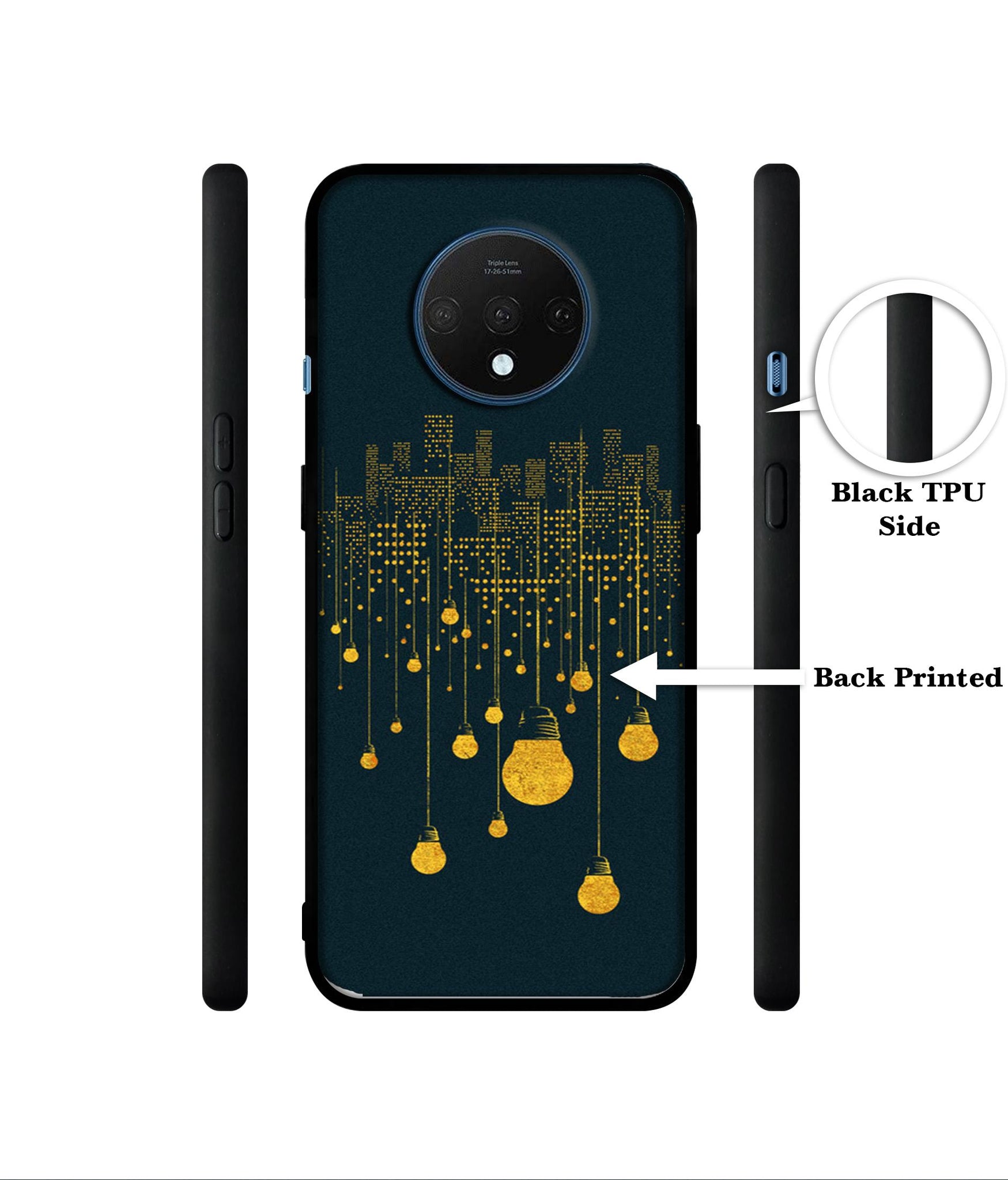 City Light Pattern Designer 2D Printed Back Case Cover for OnePlus 7T 4G