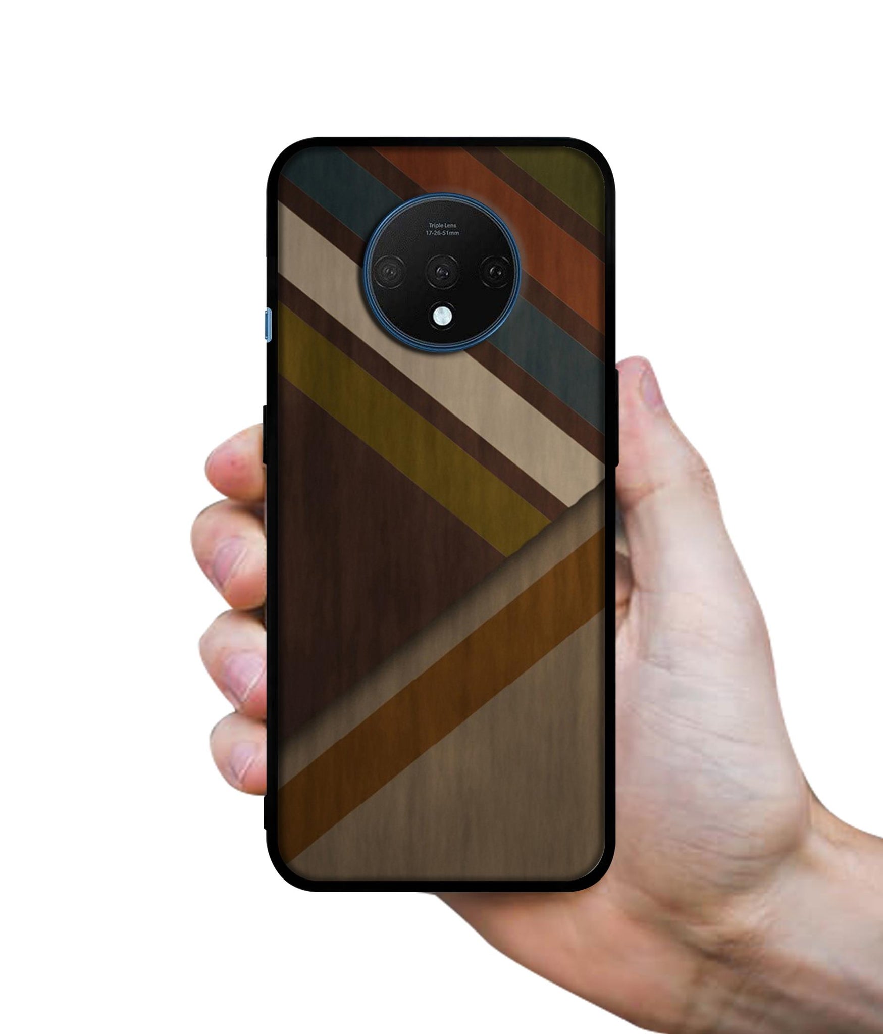 Colorful Wooden Pattern Designer 2D Printed Back Case Cover for OnePlus 7T 4G